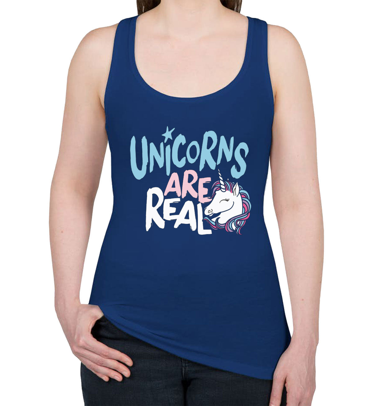 Unicorns Are Real Women's Racerback Tank Top