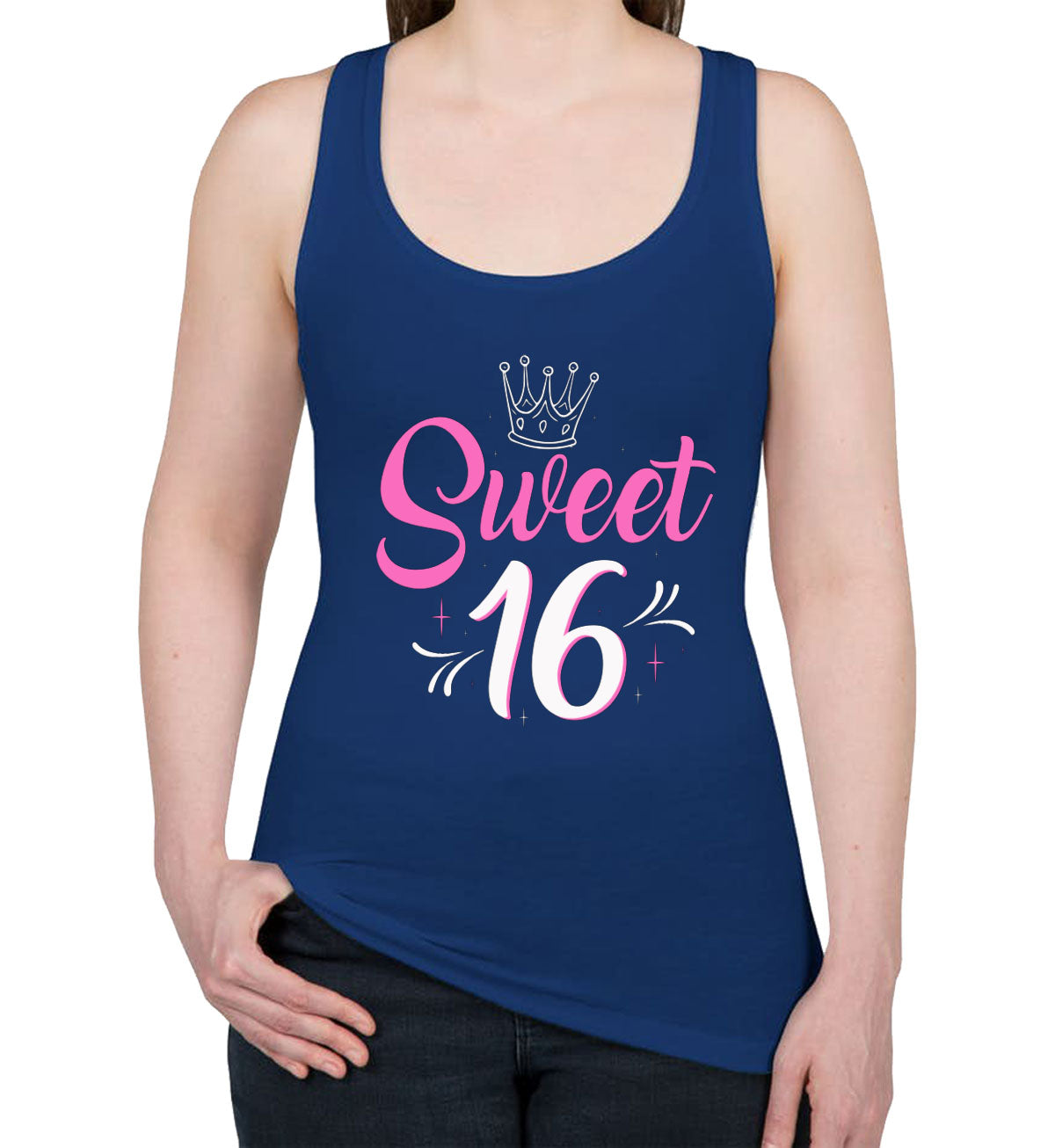Sweet 16 Sixteen Women's Racerback Tank Top