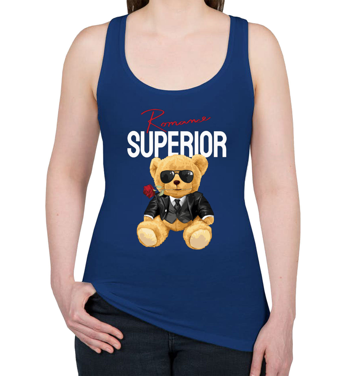 Teddy Bear Romance Women's Racerback Tank Top