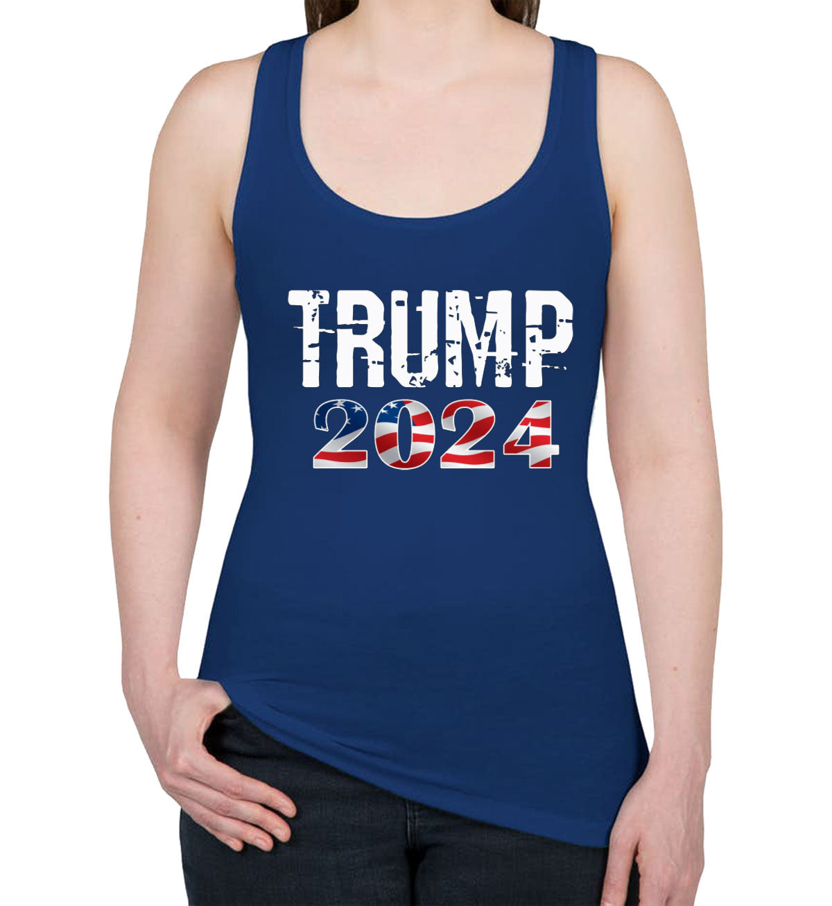 Donald Trump 2024 Presidential Election Women's Racerback Tank Top