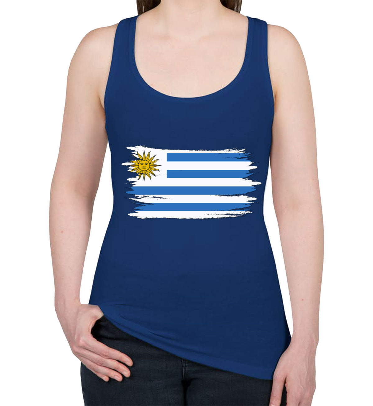 Uruguay Flag Women's Racerback Tank Top