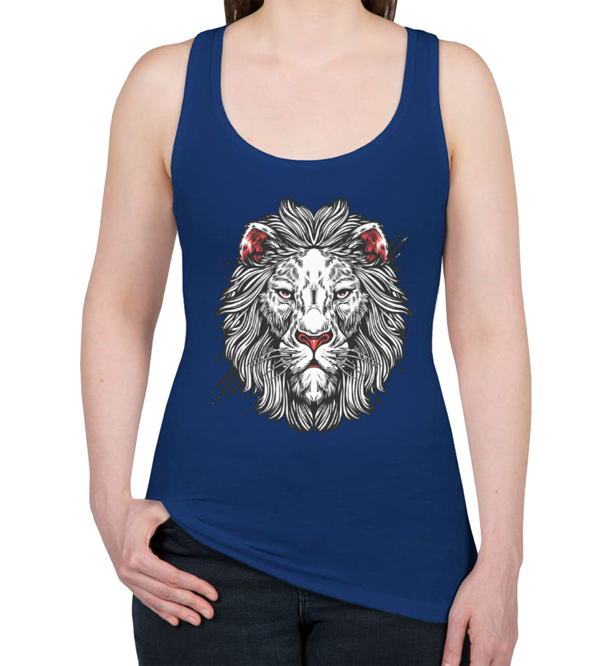 White Lion Women's Racerback Tank Top