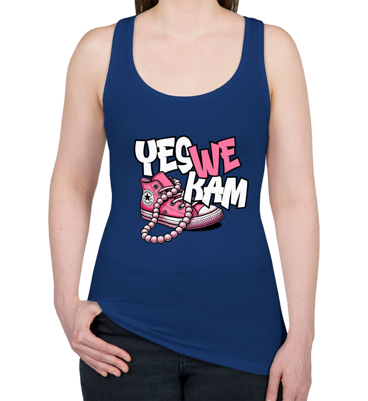 Yes We Kam Kamala Harris Presidential Election Women's Racerback Tank Top