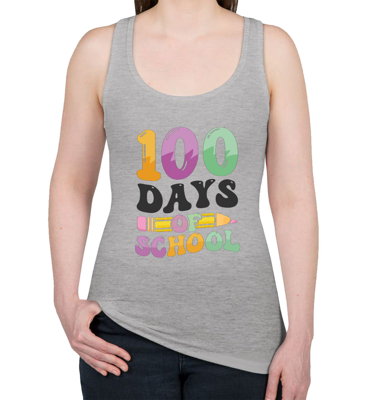 100 Days Of School Women's Racerback Tank Top