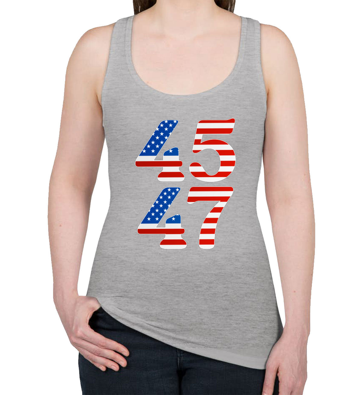 Trump 45 47 2024 Presidential Election Women's Racerback Tank Top