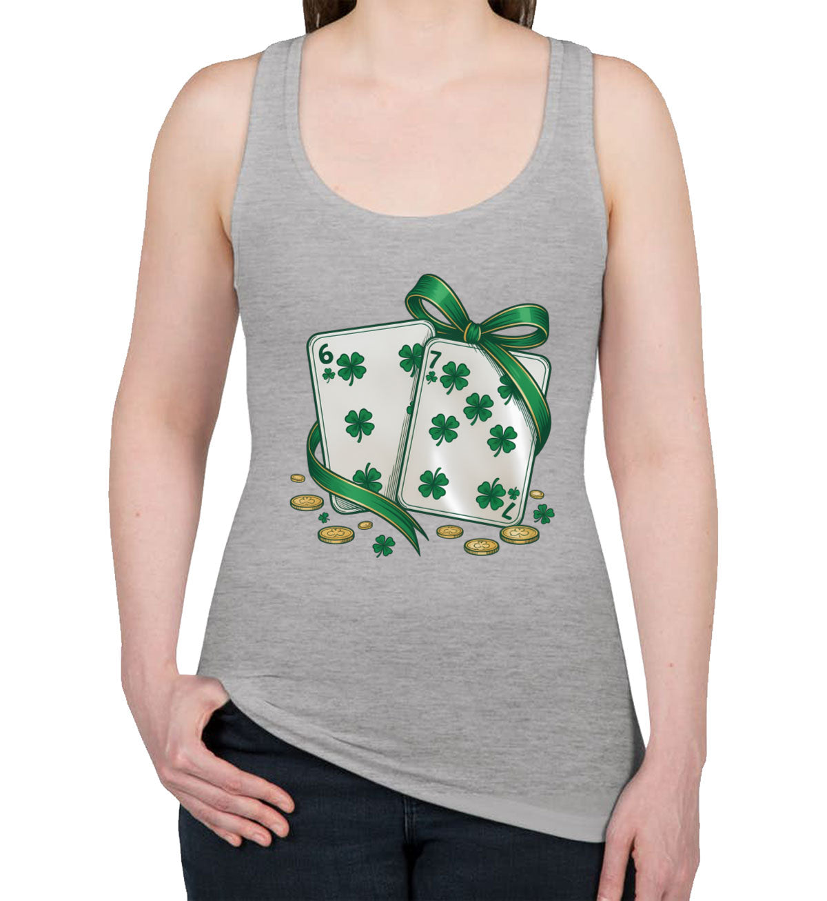 67 St. Patrick's Day Women's Racerback Tank Top