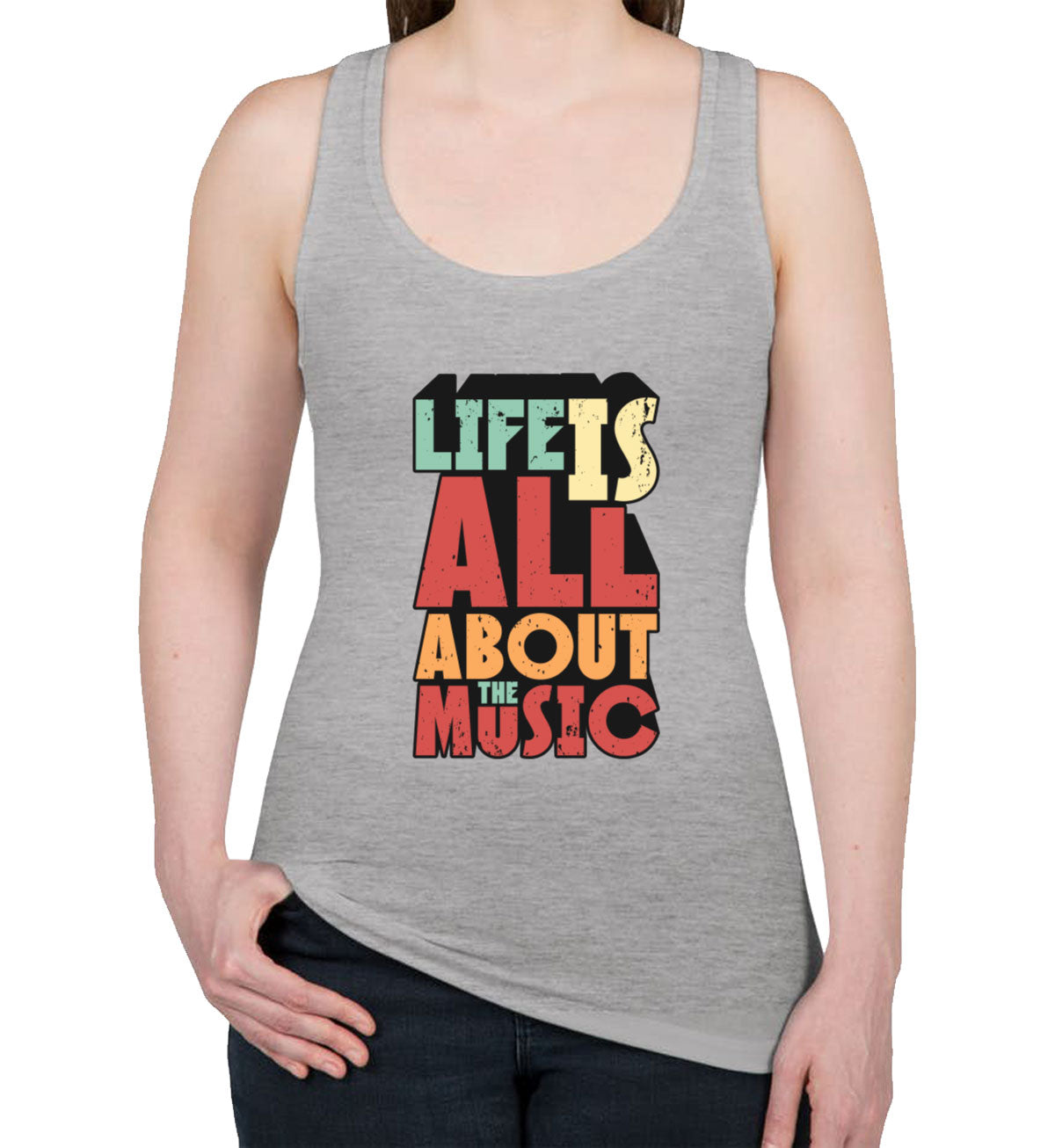 Life Is All About The Music Women's Racerback Tank Top