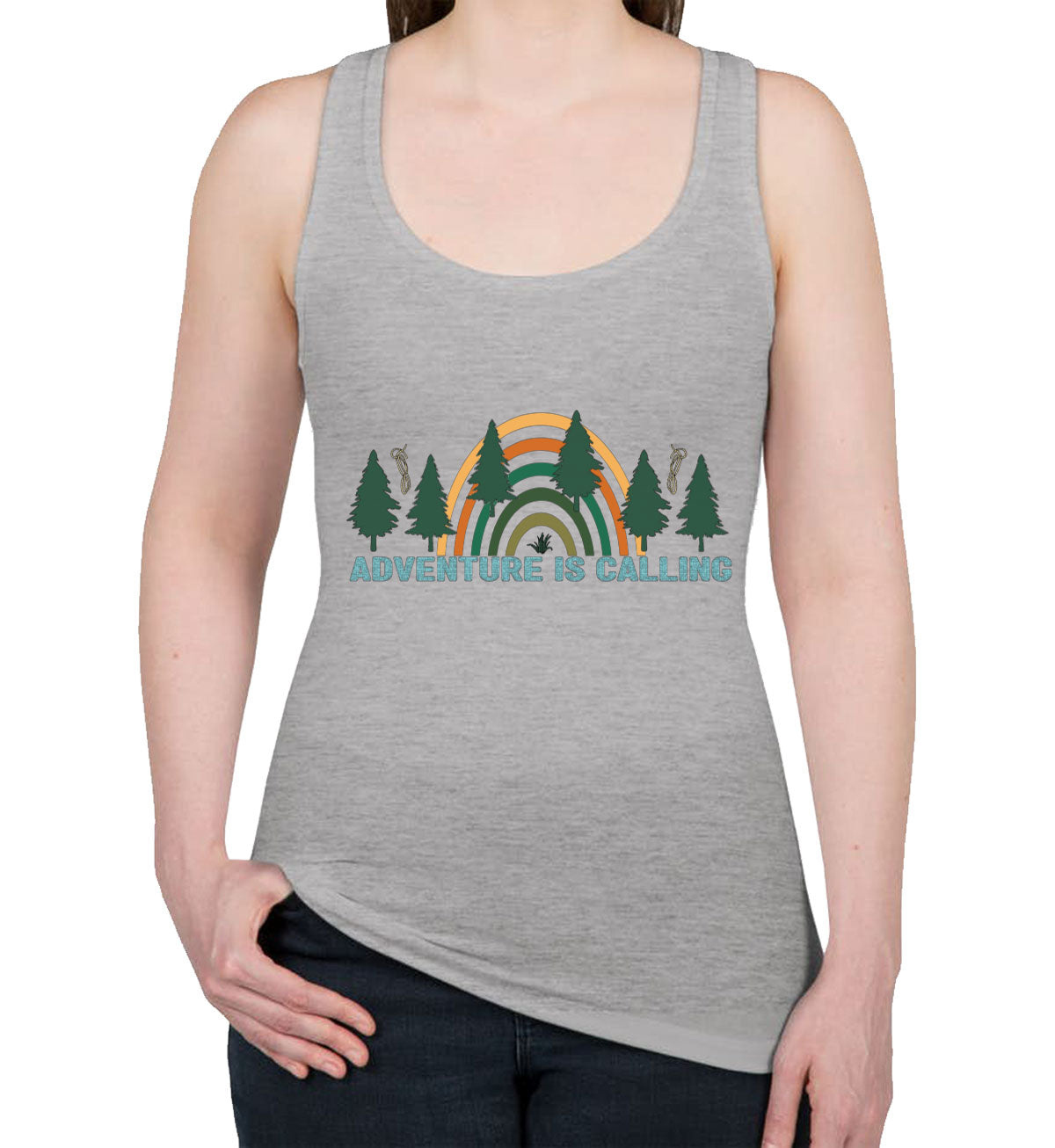 Adventure Is Calling Camp Women's Racerback Tank Top