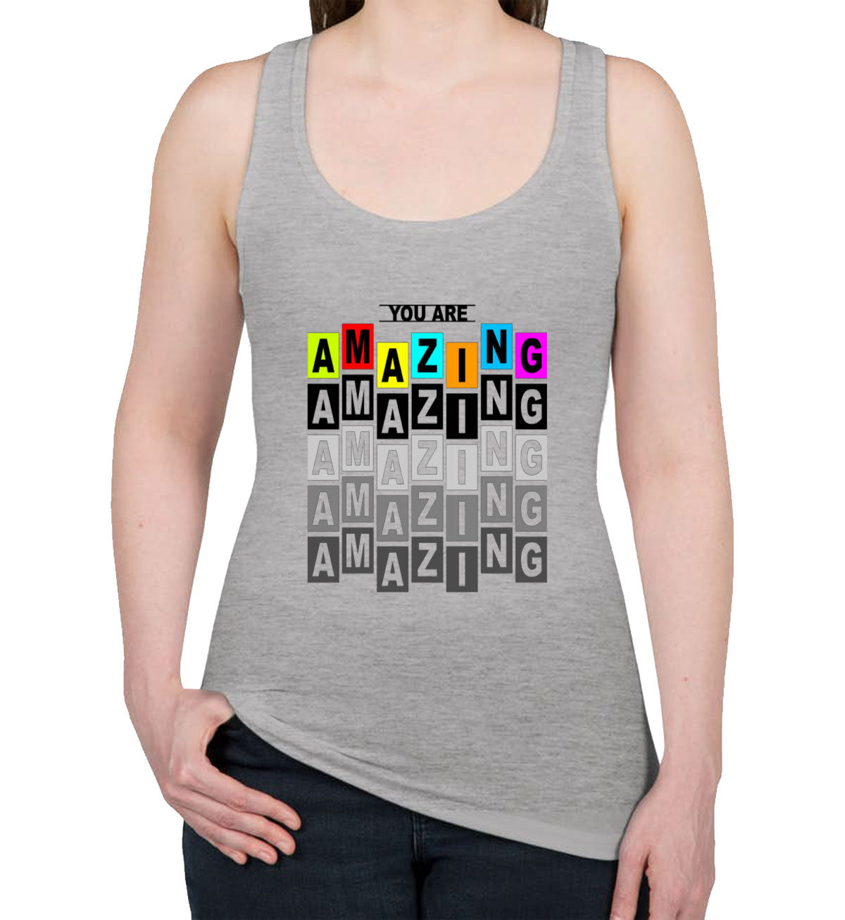 Amazing Typography Women's Racerback Tank Top