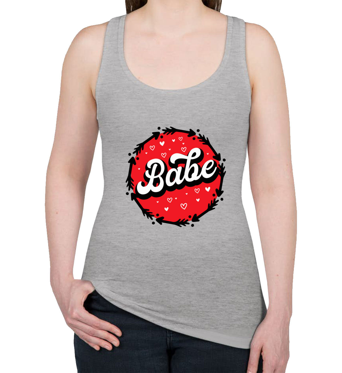 Babe Valentine's Day Women's Racerback Tank Top