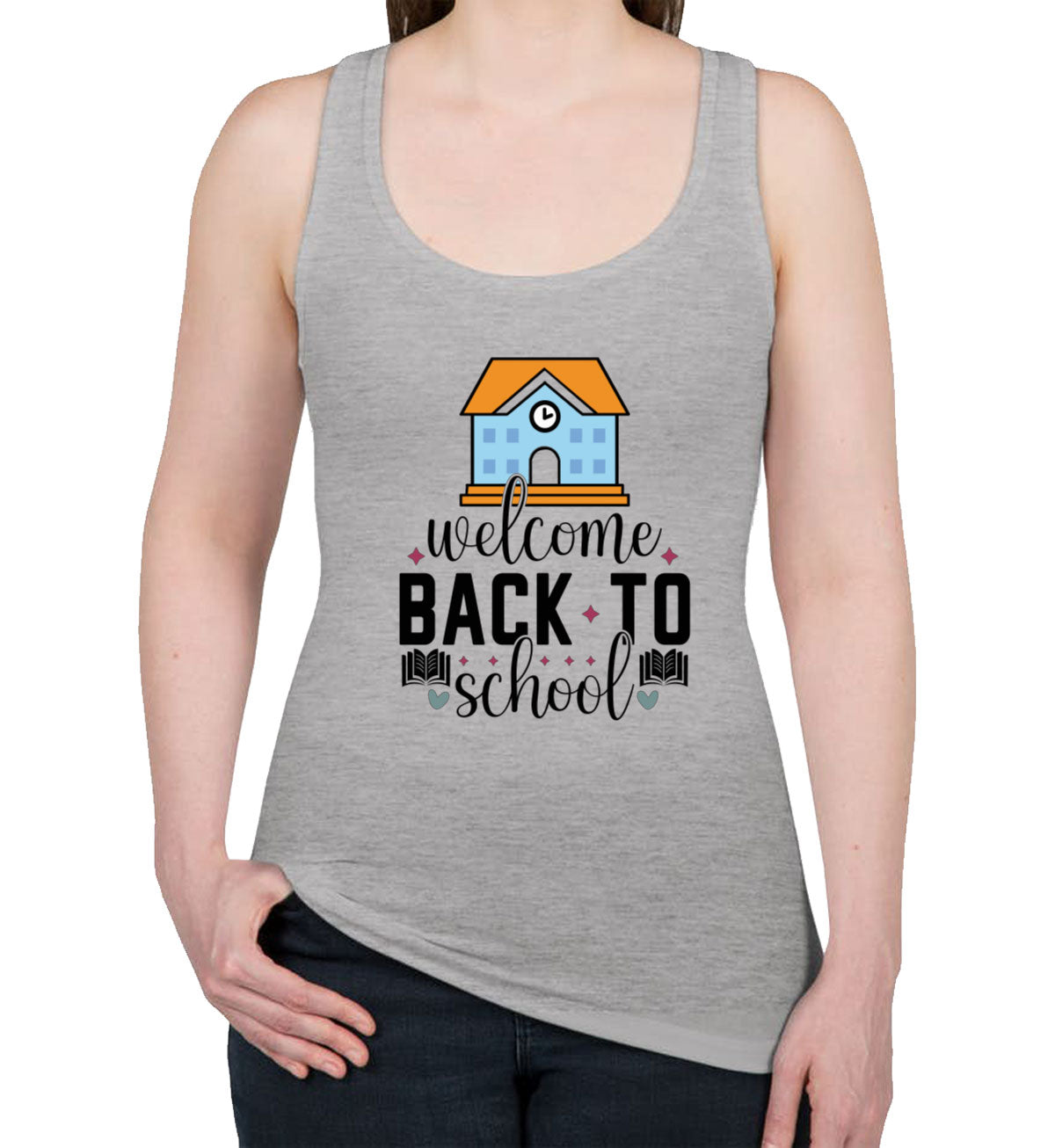 Welcome Back To School Women's Racerback Tank Top