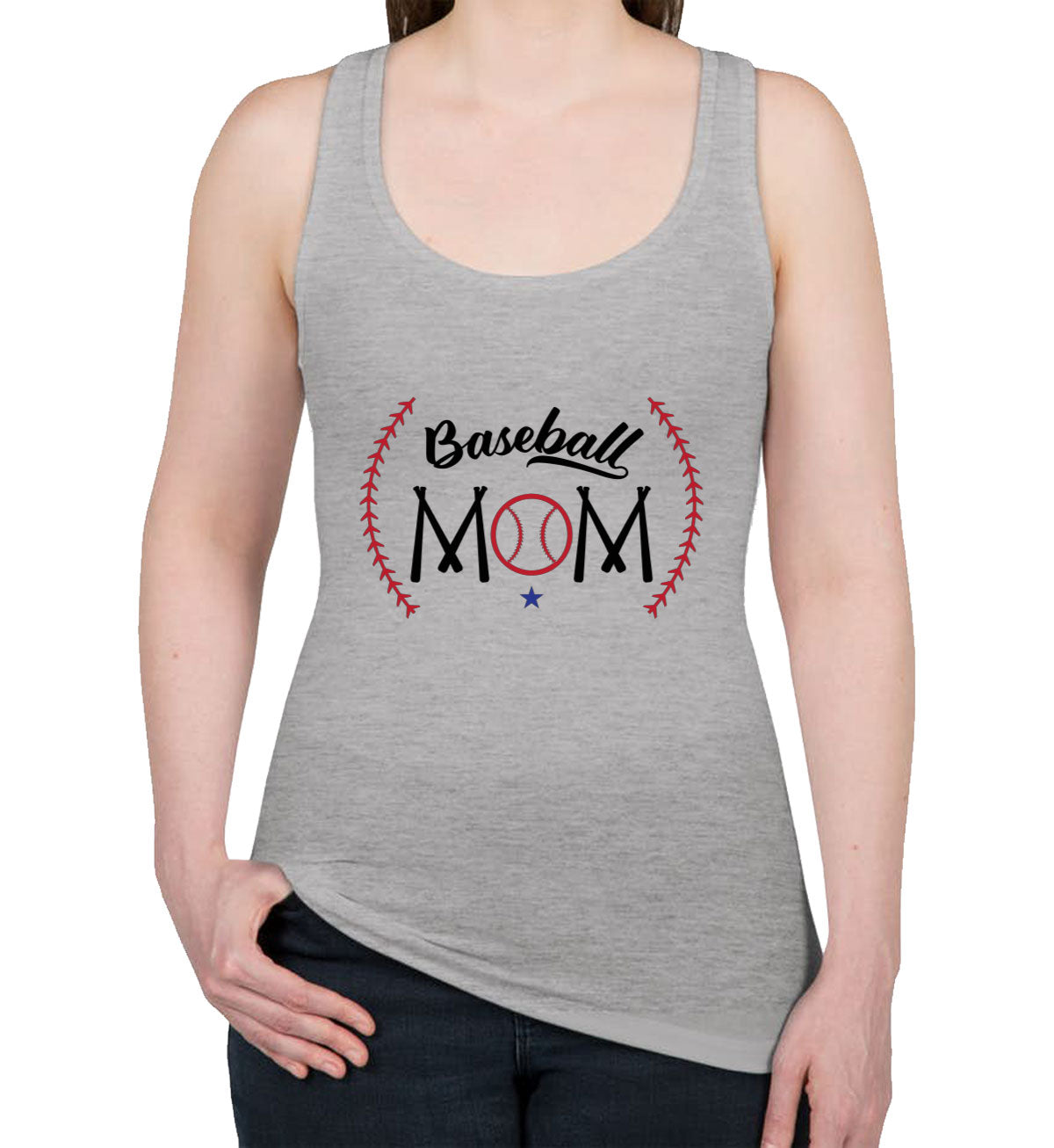 Baseball Mom Women's Racerback Tank Top