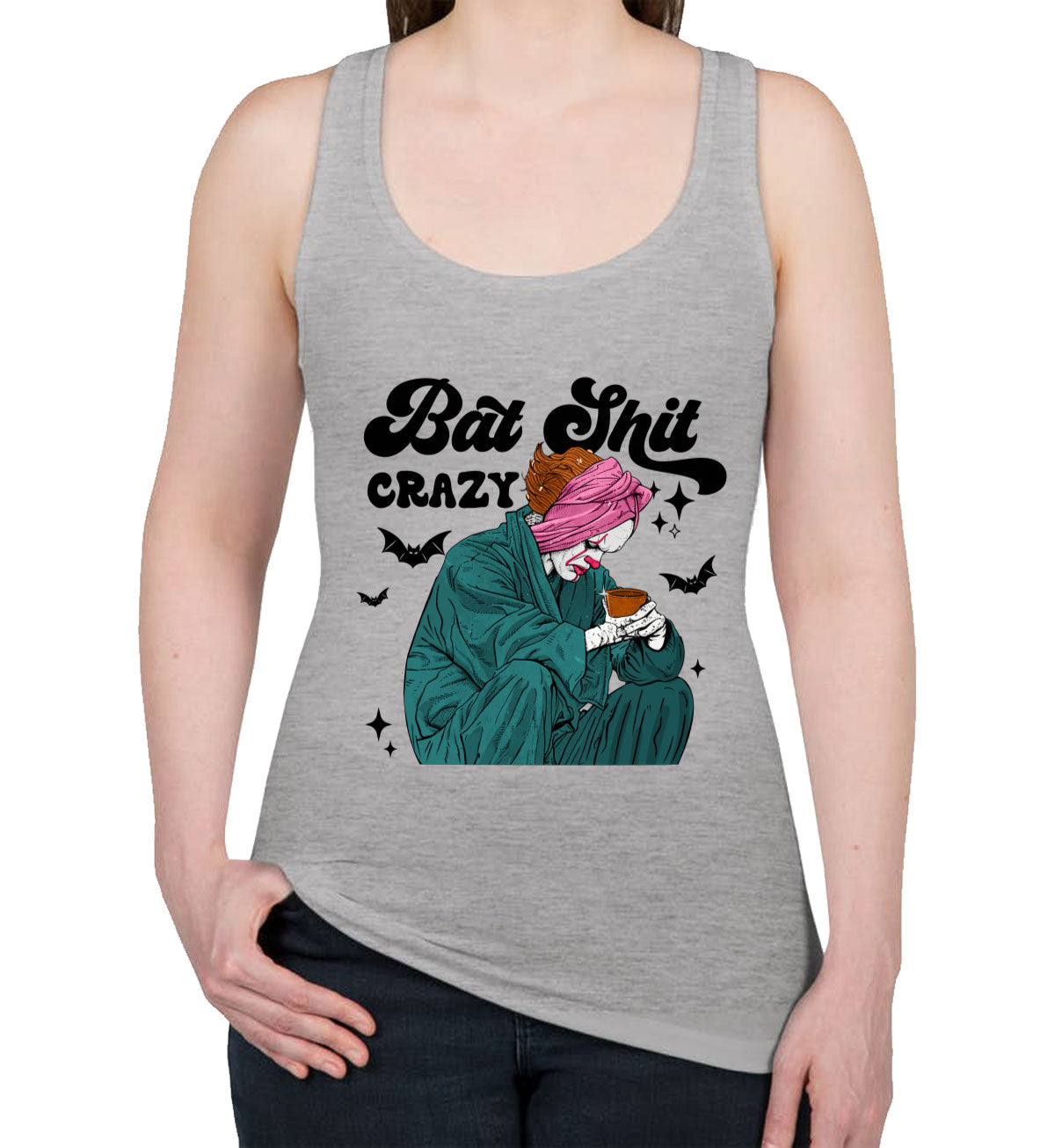 Bat Shit Crazy Pennywise Halloween Women's Racerback Tank Top