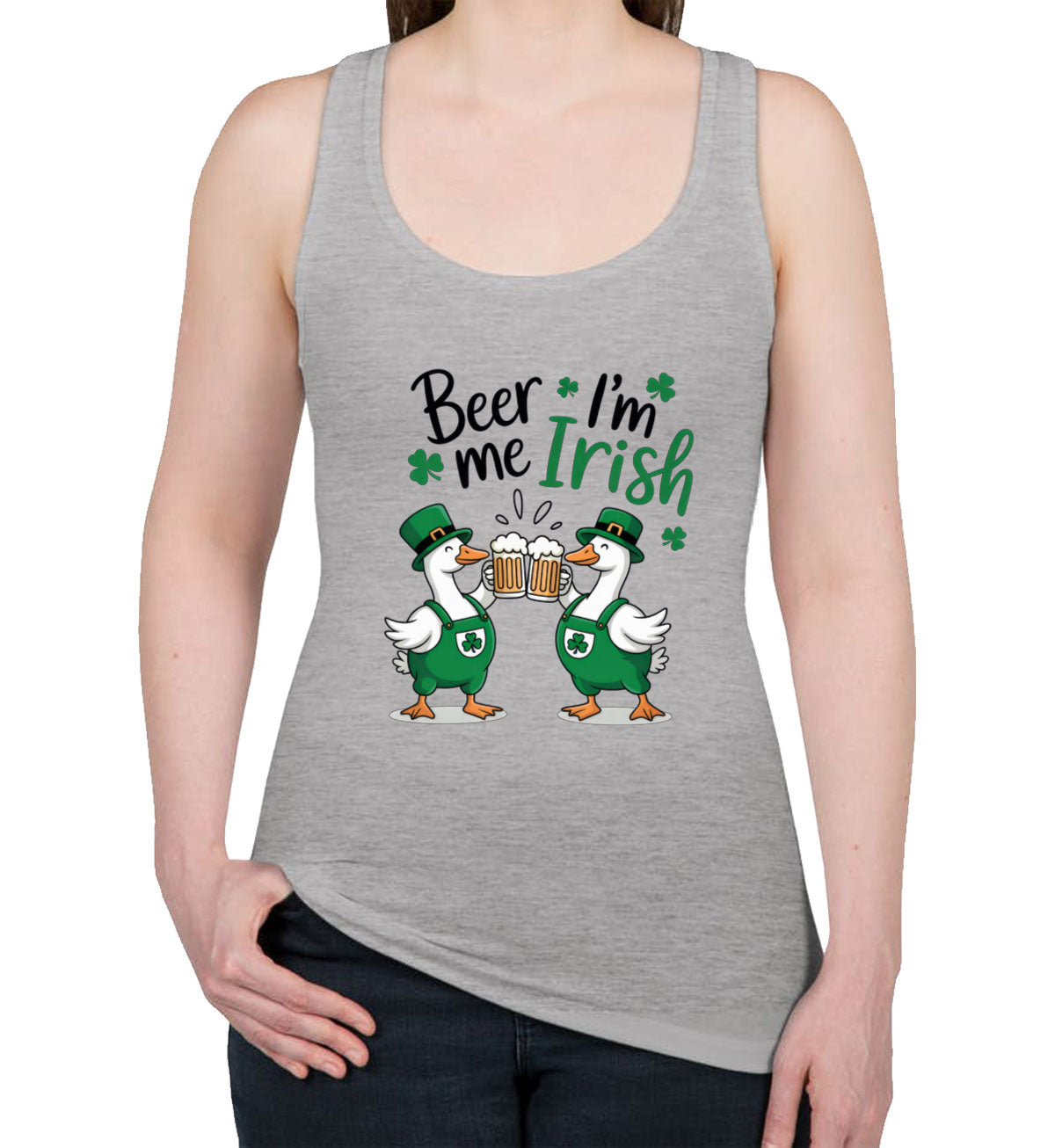 Beer Me I'm Irish St. Patrick's Day Women's Racerback Tank Top