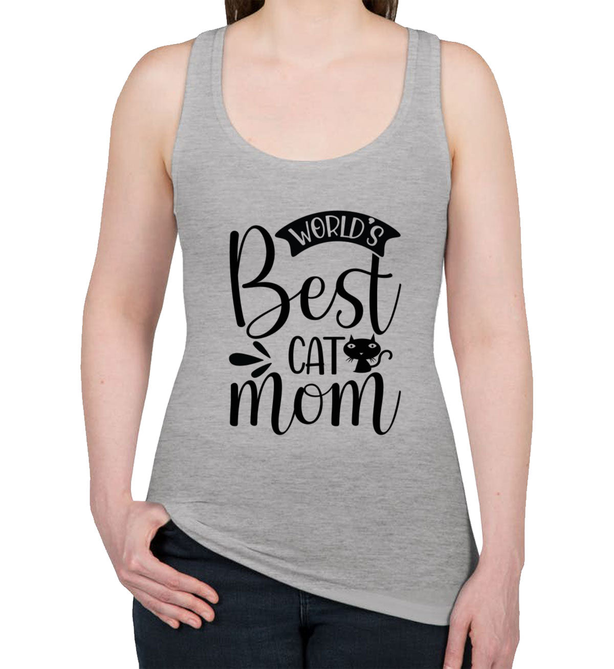 World's Best Cat Mom Women's Racerback Tank Top