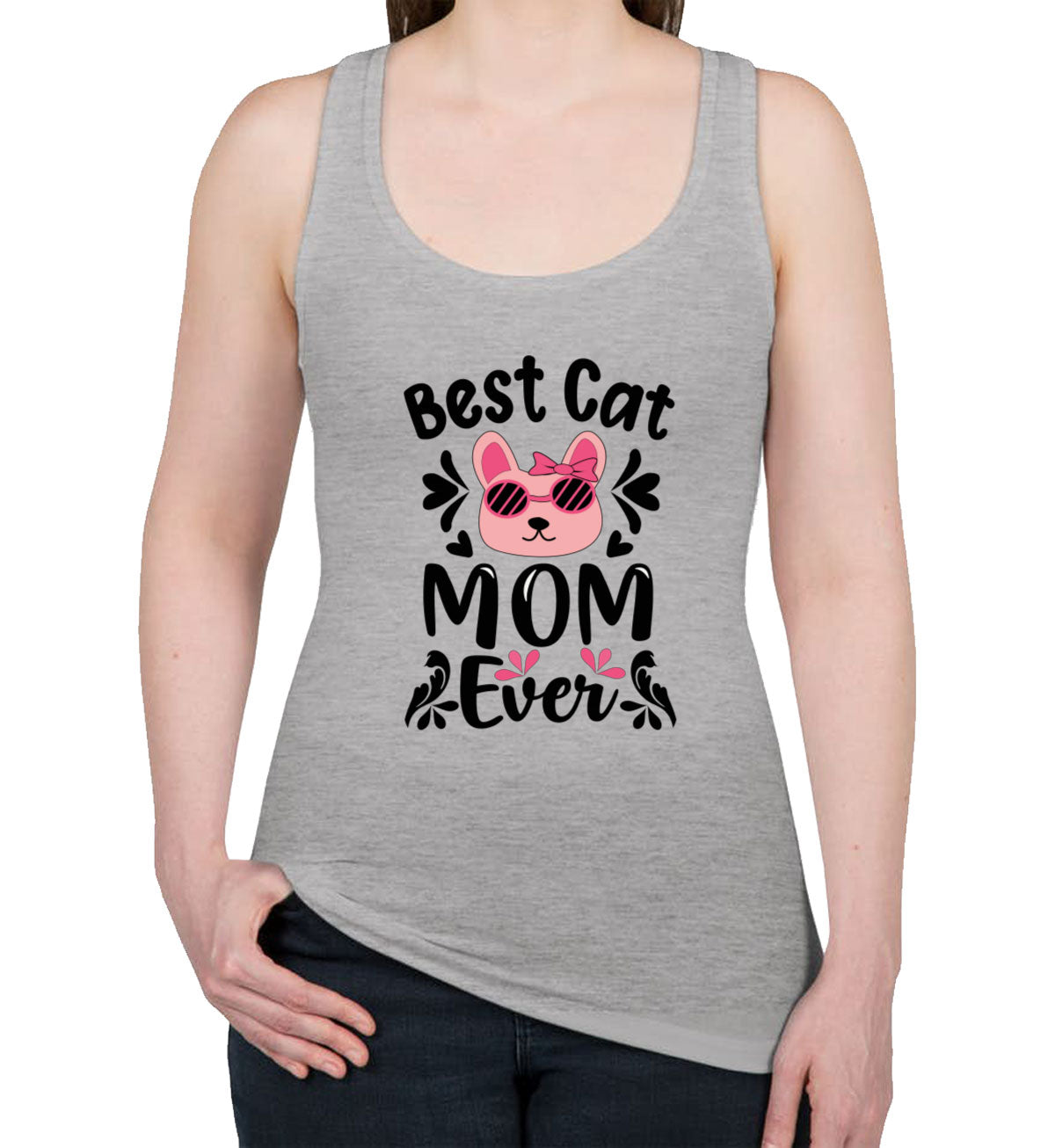 Best Cat Mom Ever Women's Racerback Tank Top