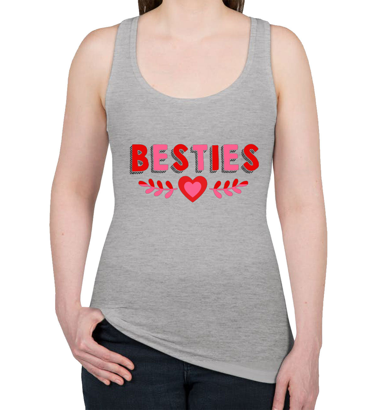 Besties Valentine's Day Women's Racerback Tank Top