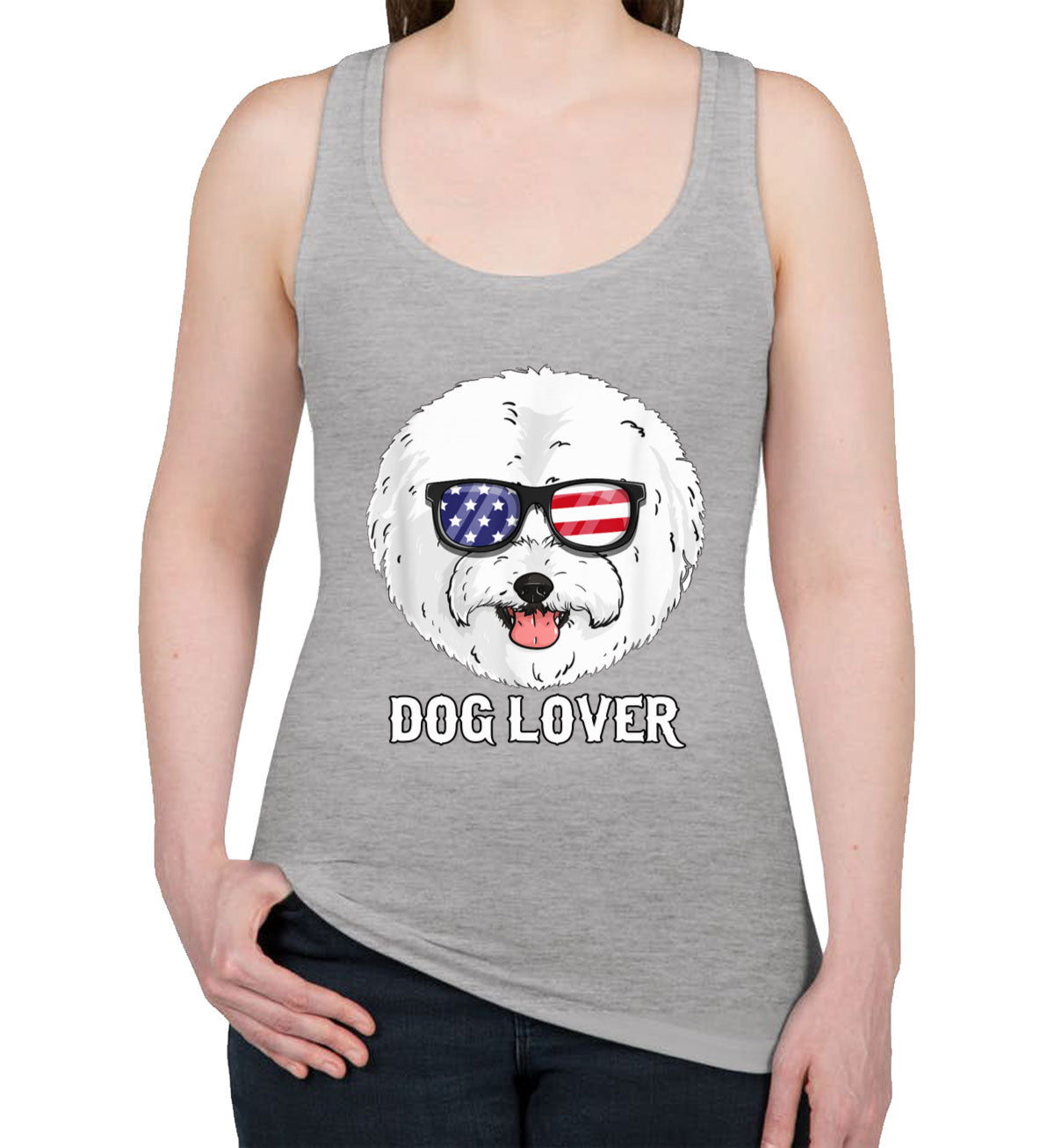 Bichon Frise Dog Lover Women's Racerback Tank Top