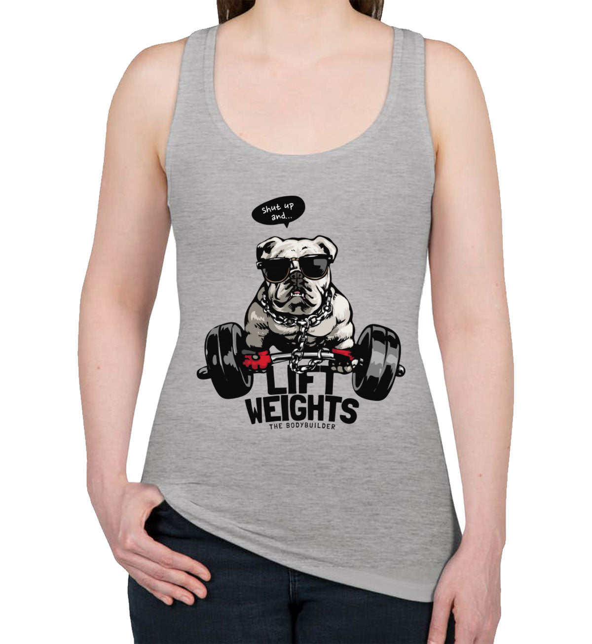 Body Builder Dog Women's Racerback Tank Top