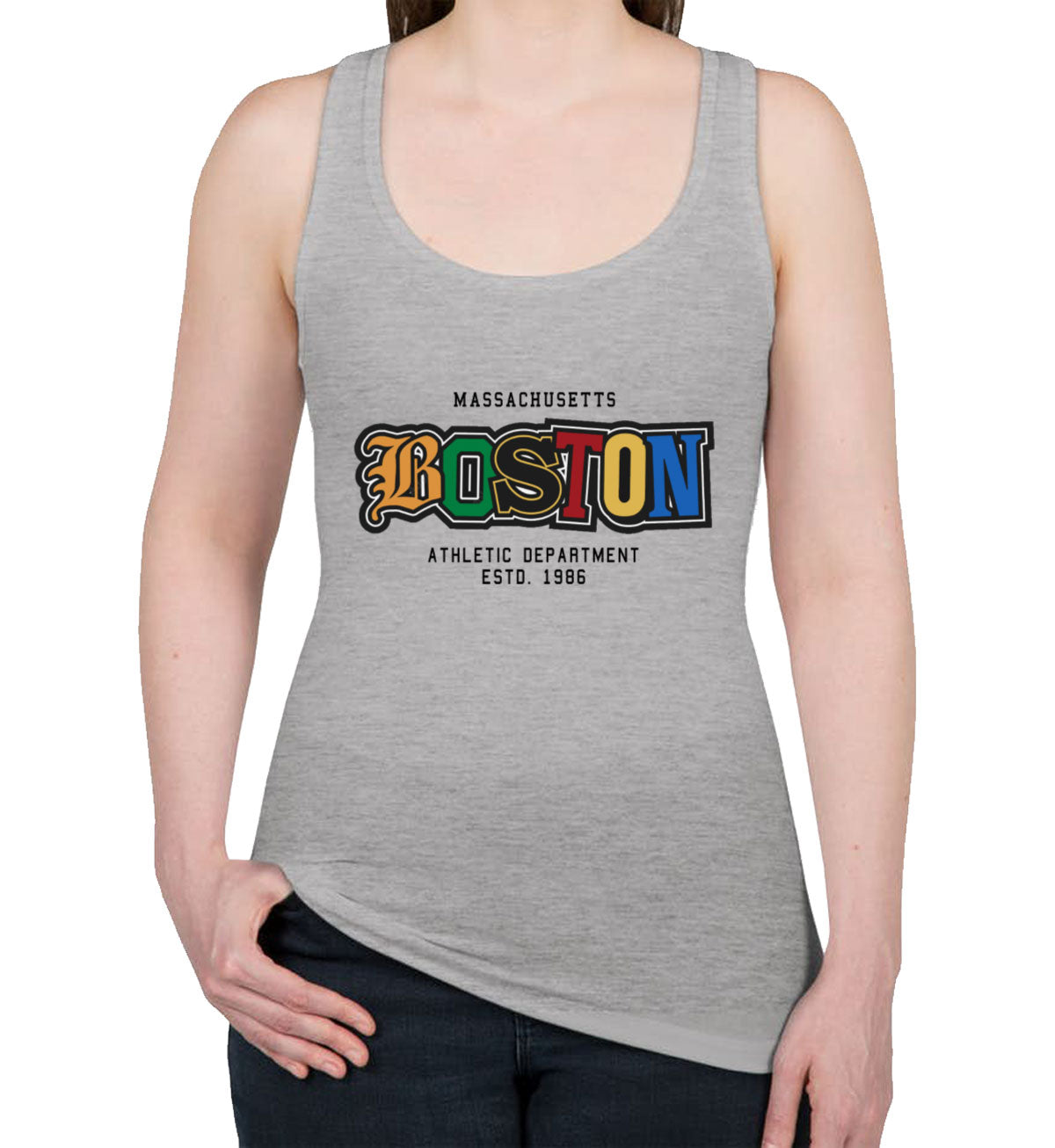 Boston Massachusetts Women's Racerback Tank Top
