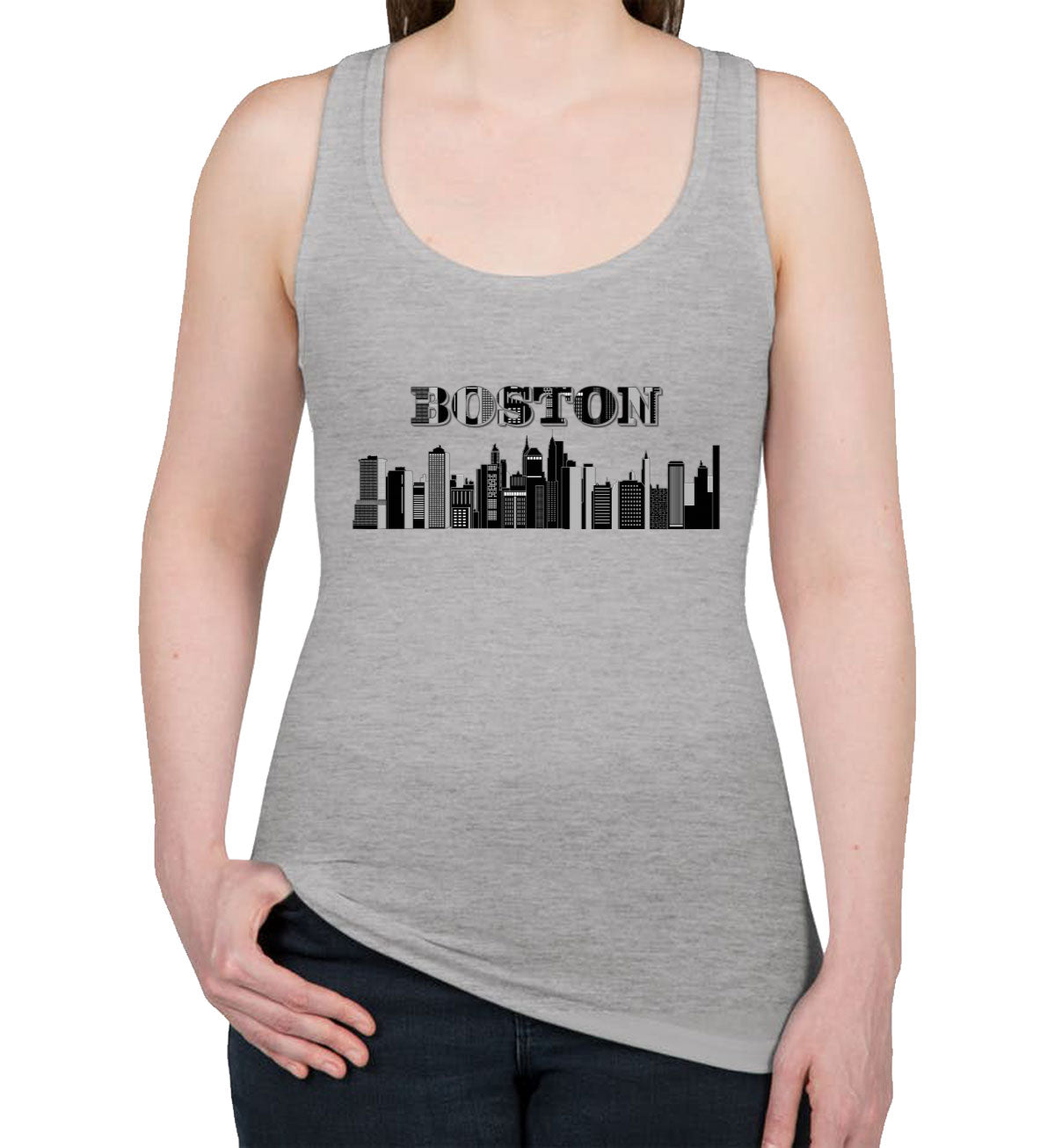 Boston Skyline Women's Racerback Tank Top