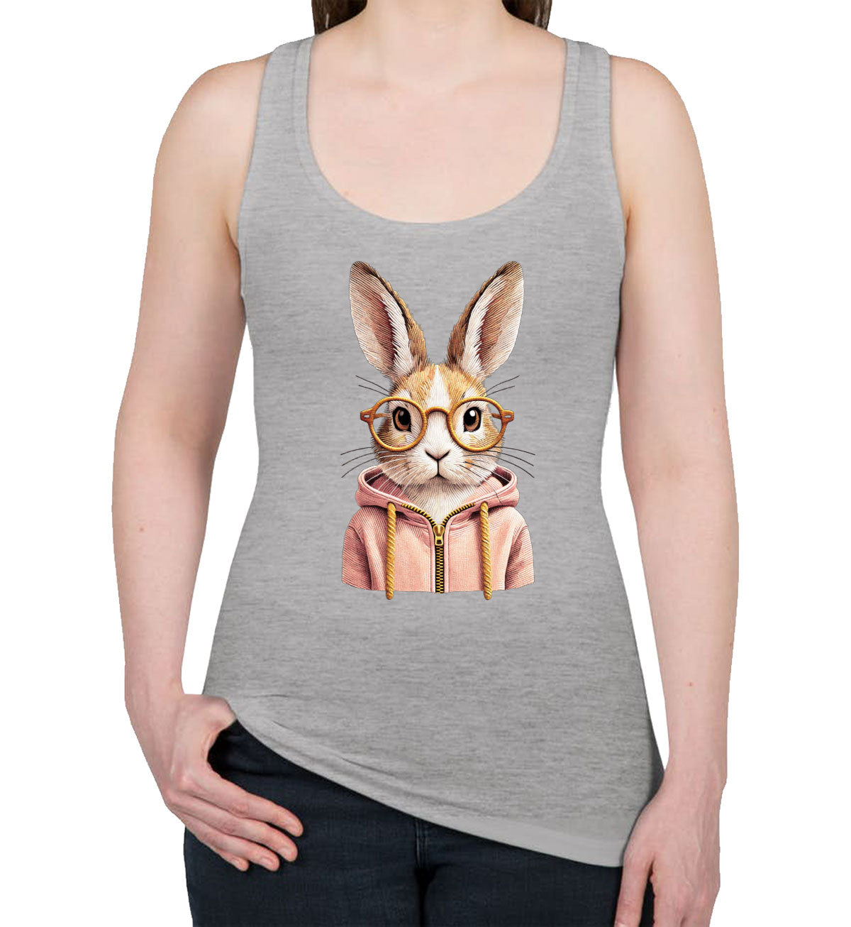 Cute Bunny Women's Racerback Tank Top