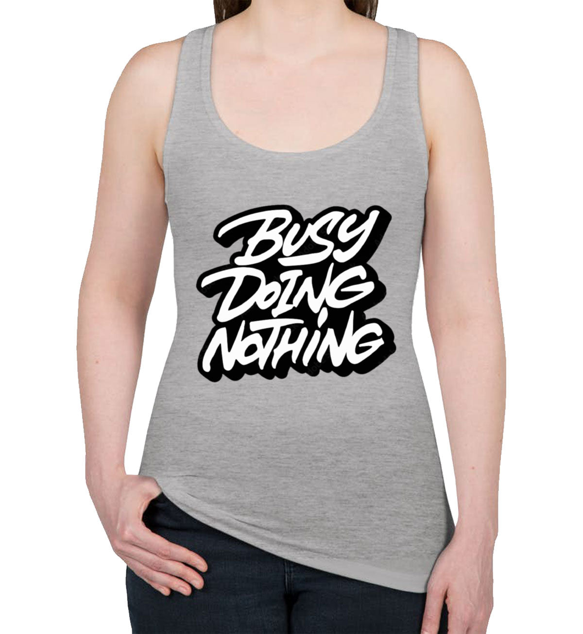 Busy Doing Nothing Women's Racerback Tank Top