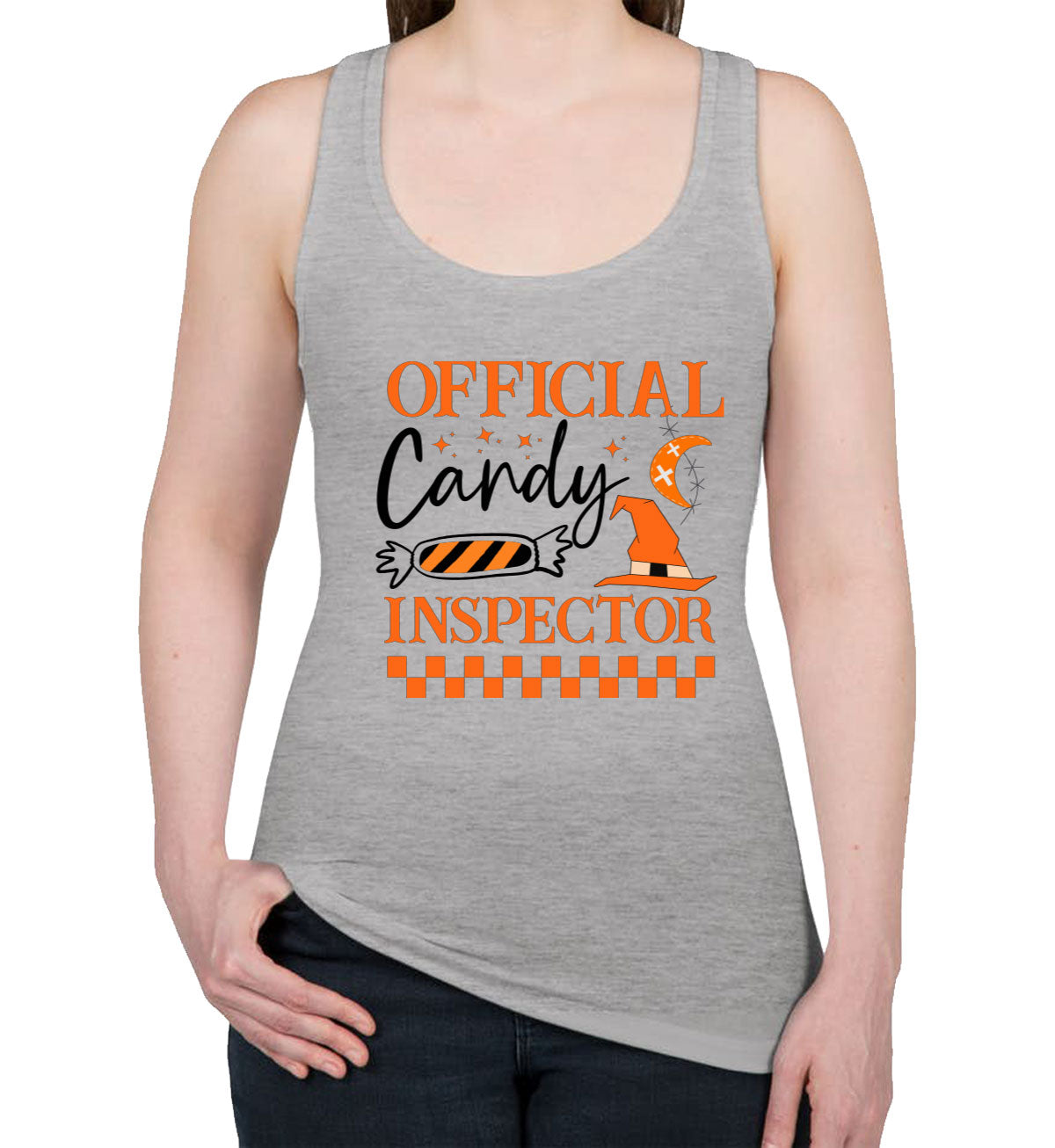 Official Candy Inspector Halloween Women's Racerback Tank Top