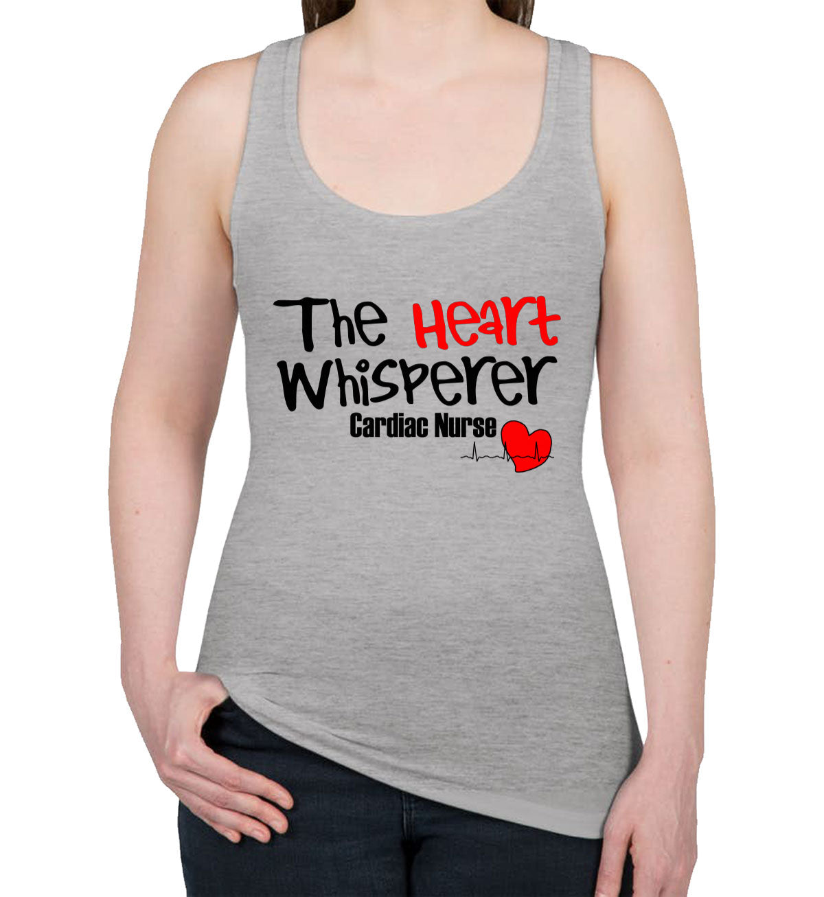 The Heart Whisperer Cardiac Nurse Women's Racerback Tank Top