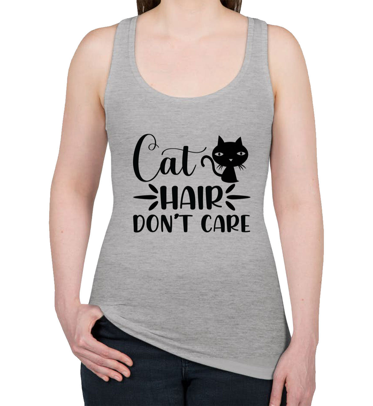 Cat Hair Don't Care Women's Racerback Tank Top