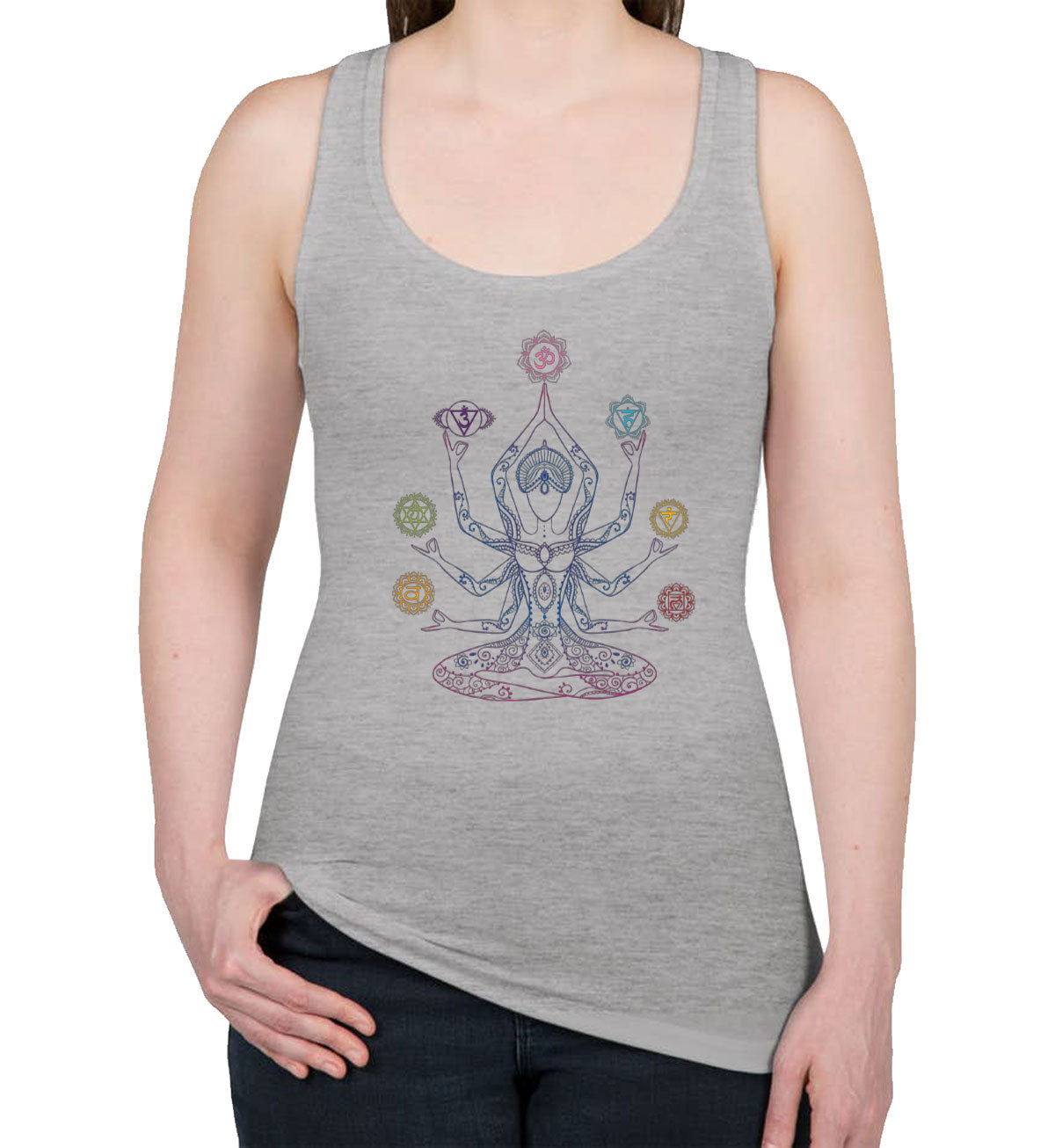 Meditation Chakra Yoga Reiki Women's Racerback Tank Top