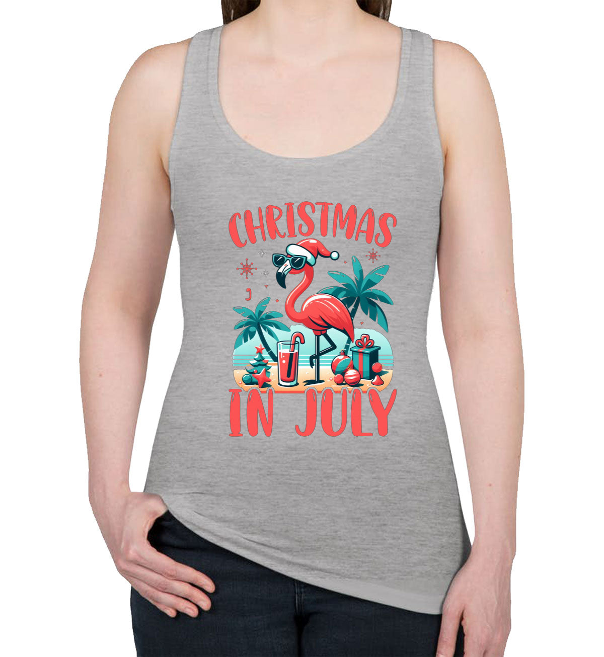 Christmas In July Women's Racerback Tank Top