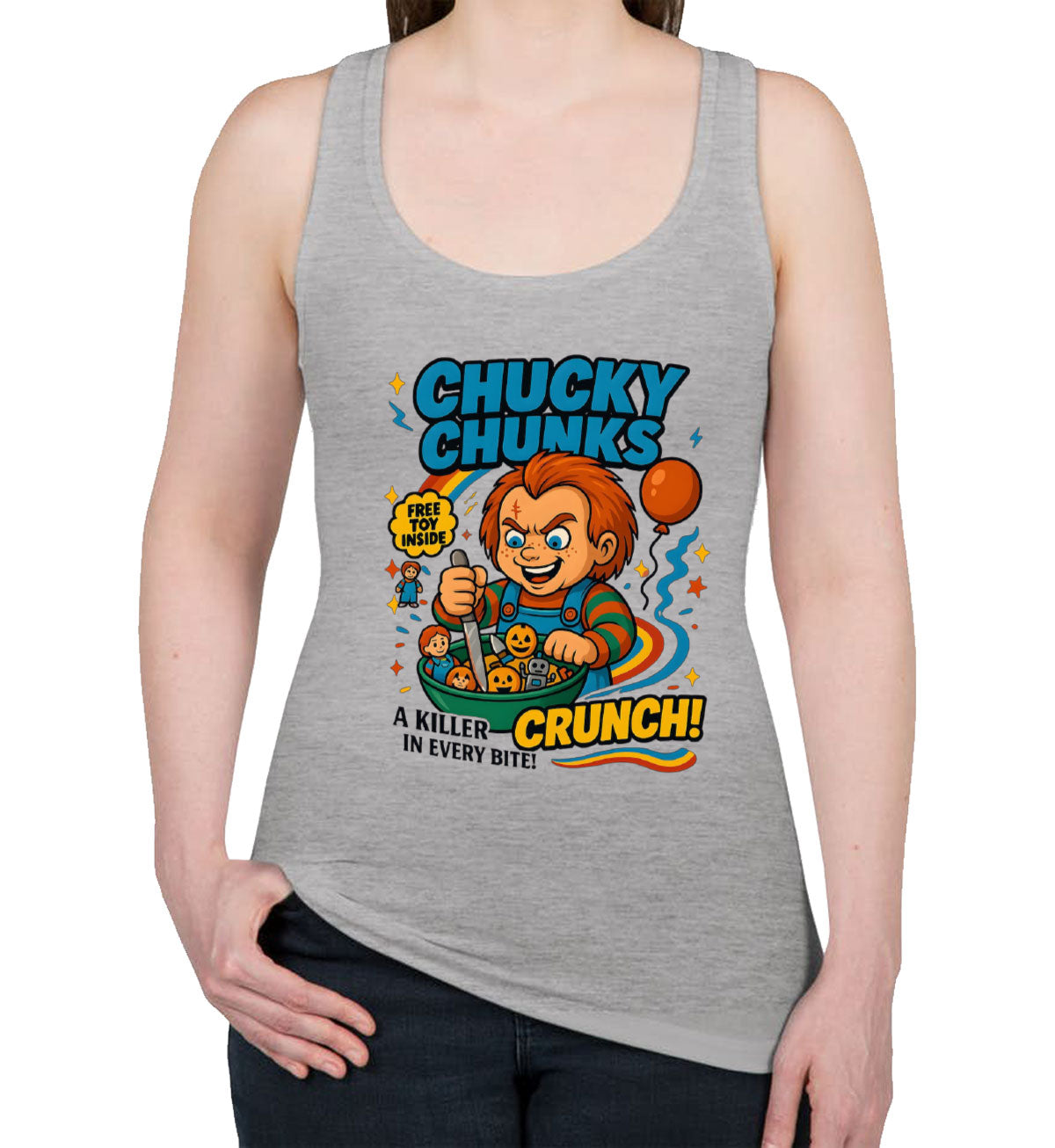 Chucky Chuncks Halloween Women's Racerback Tank Top
