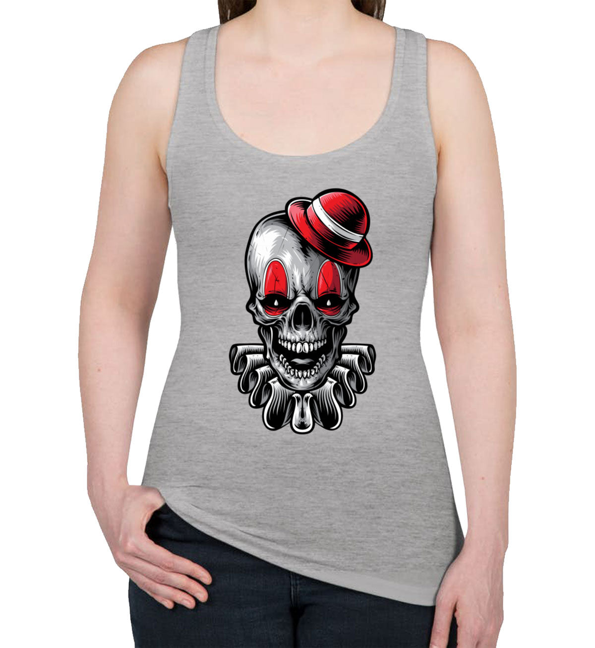 Clown Skull Women's Racerback Tank Top