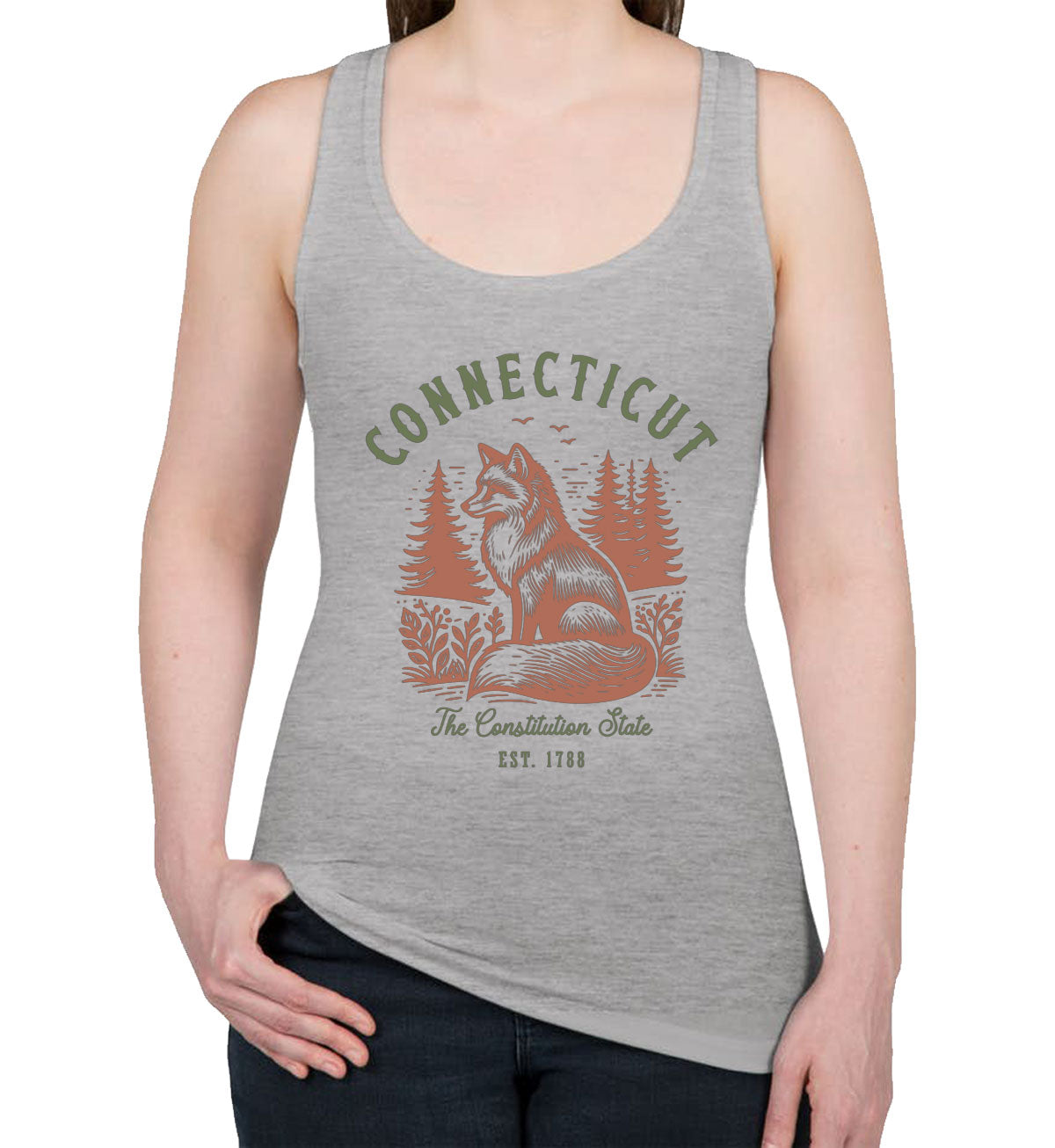 Connecticut State Vintage Women's Racerback Tank Top