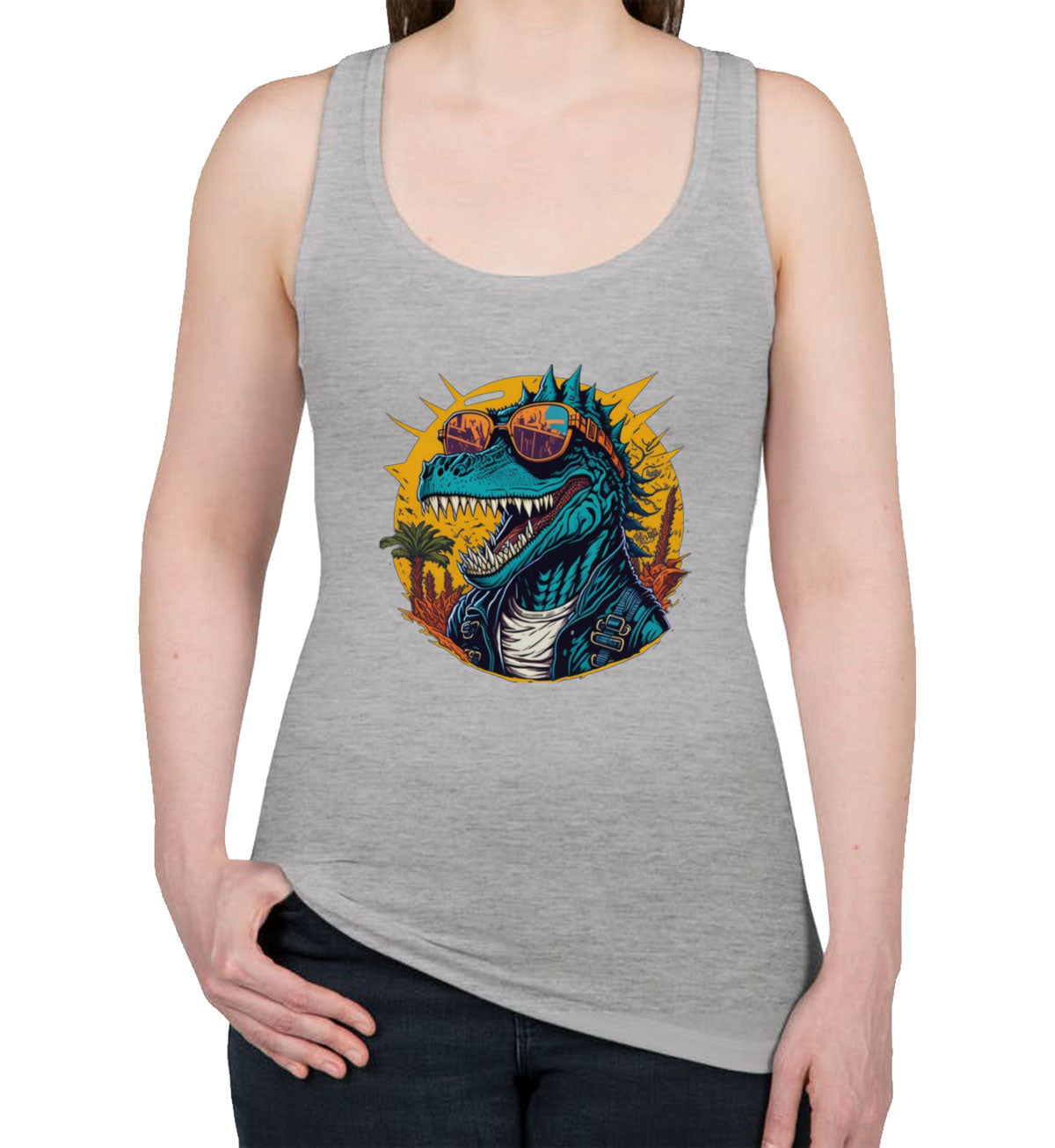 Cool Dinosaur Women's Racerback Tank Top