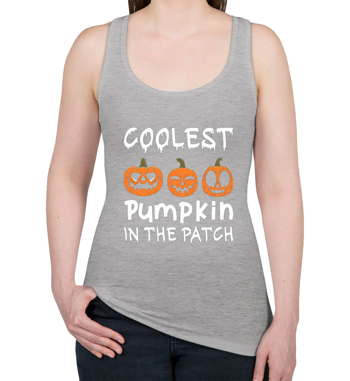 Coolest Pumpkin In The Pitch Halloween Women's Racerback Tank Top