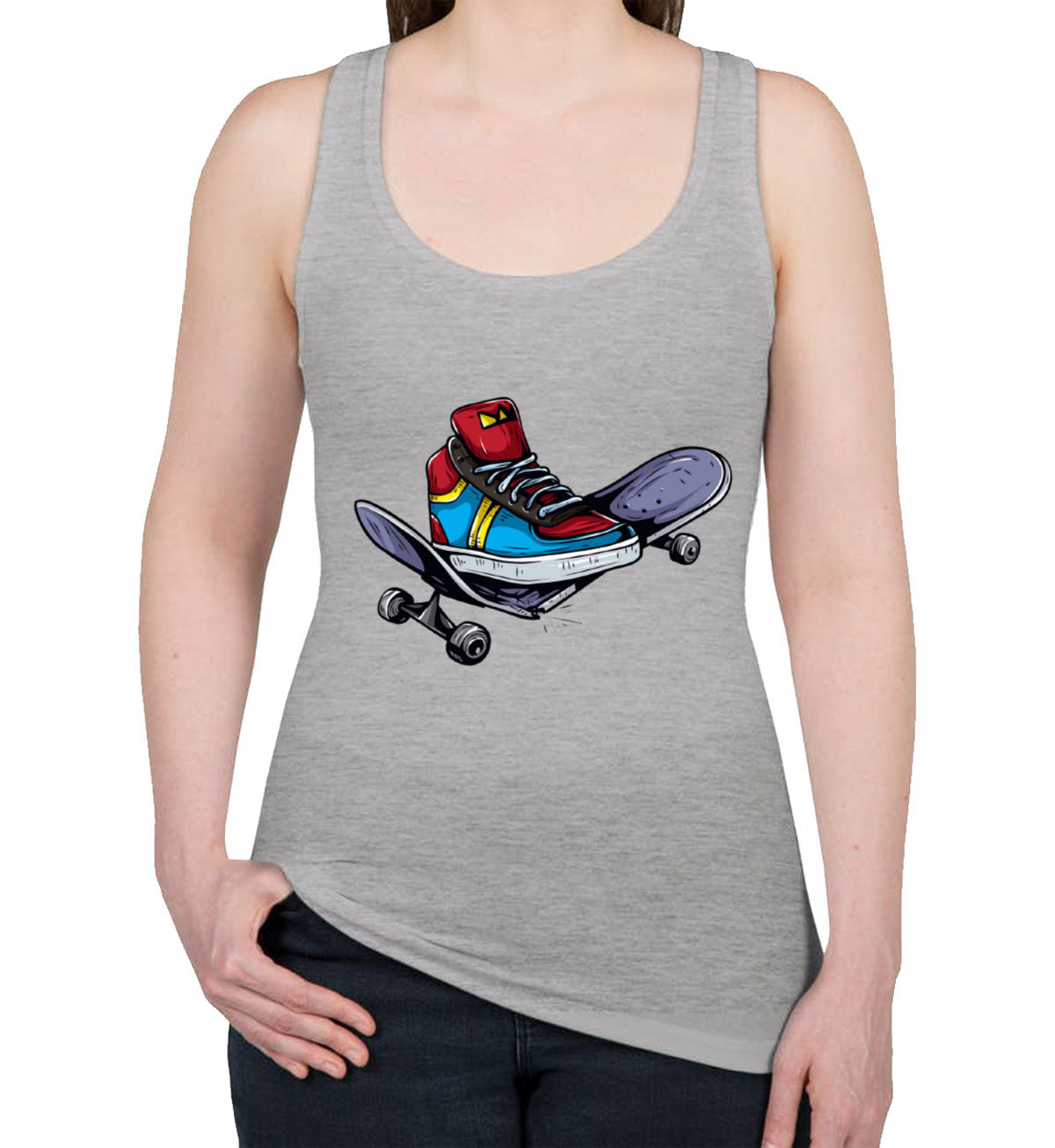 Sneaker Skateboard Women's Racerback Tank Top