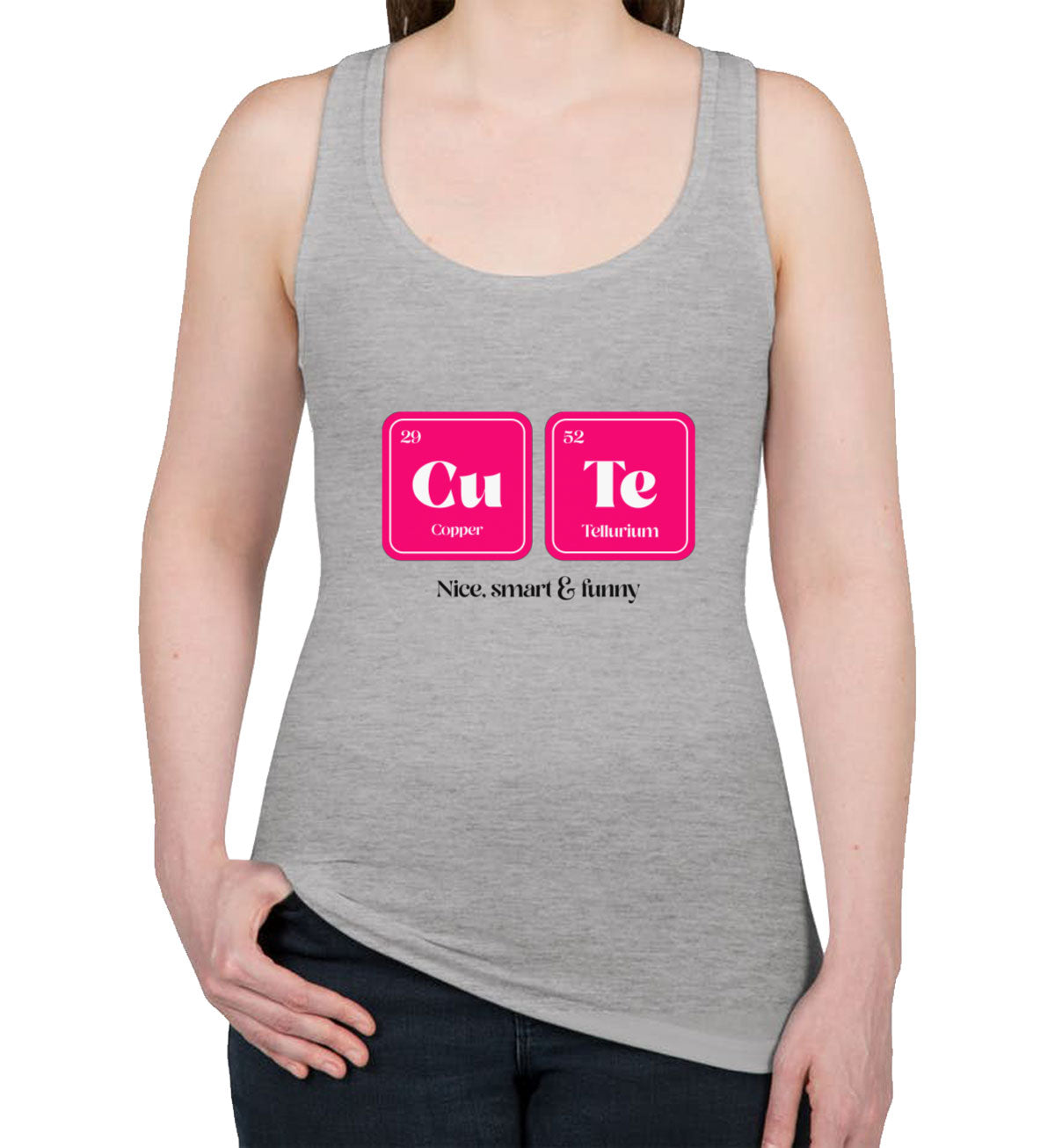 Cute Funny Periodic Table Women's Racerback Tank Top