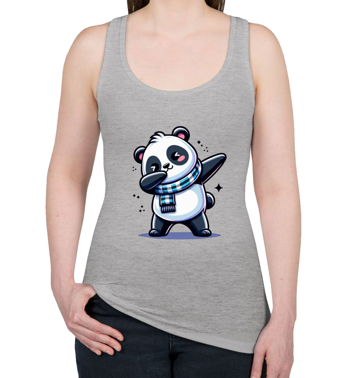 Dabbing Panda Women's Racerback Tank Top