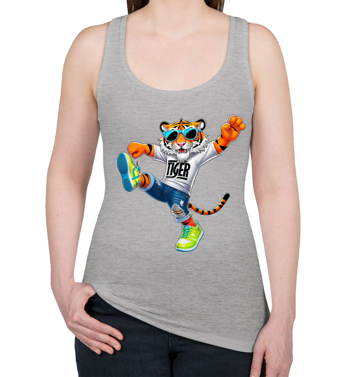 Dancing Tiger Women's Racerback Tank Top