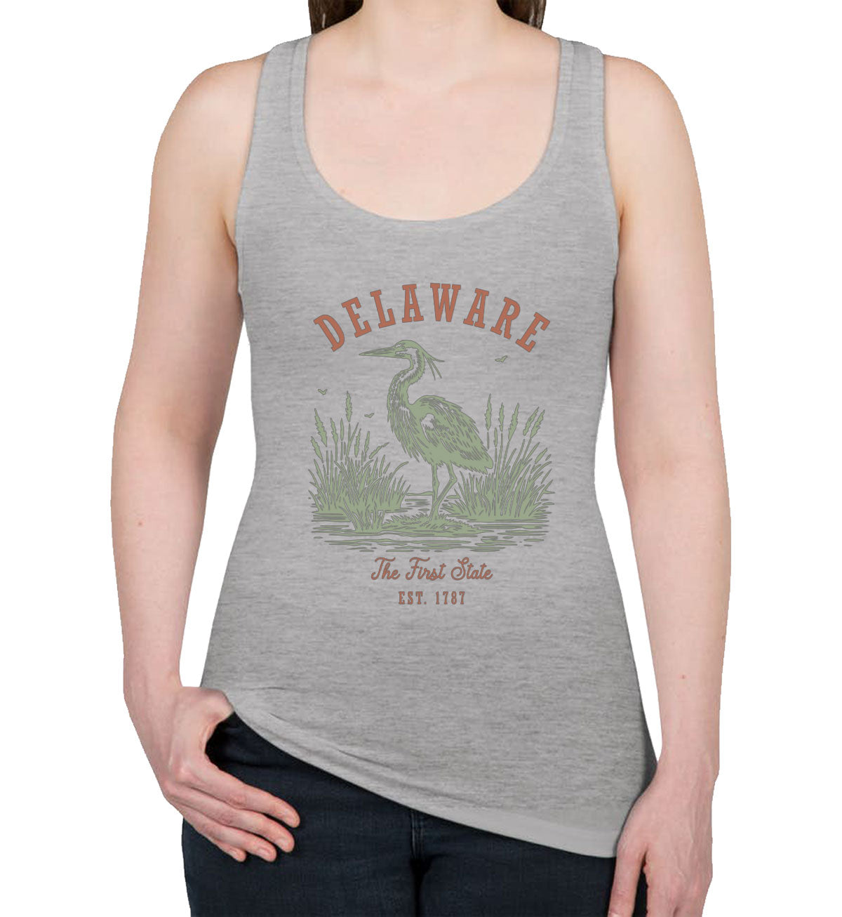 Delaware State Vintage Women's Racerback Tank Top