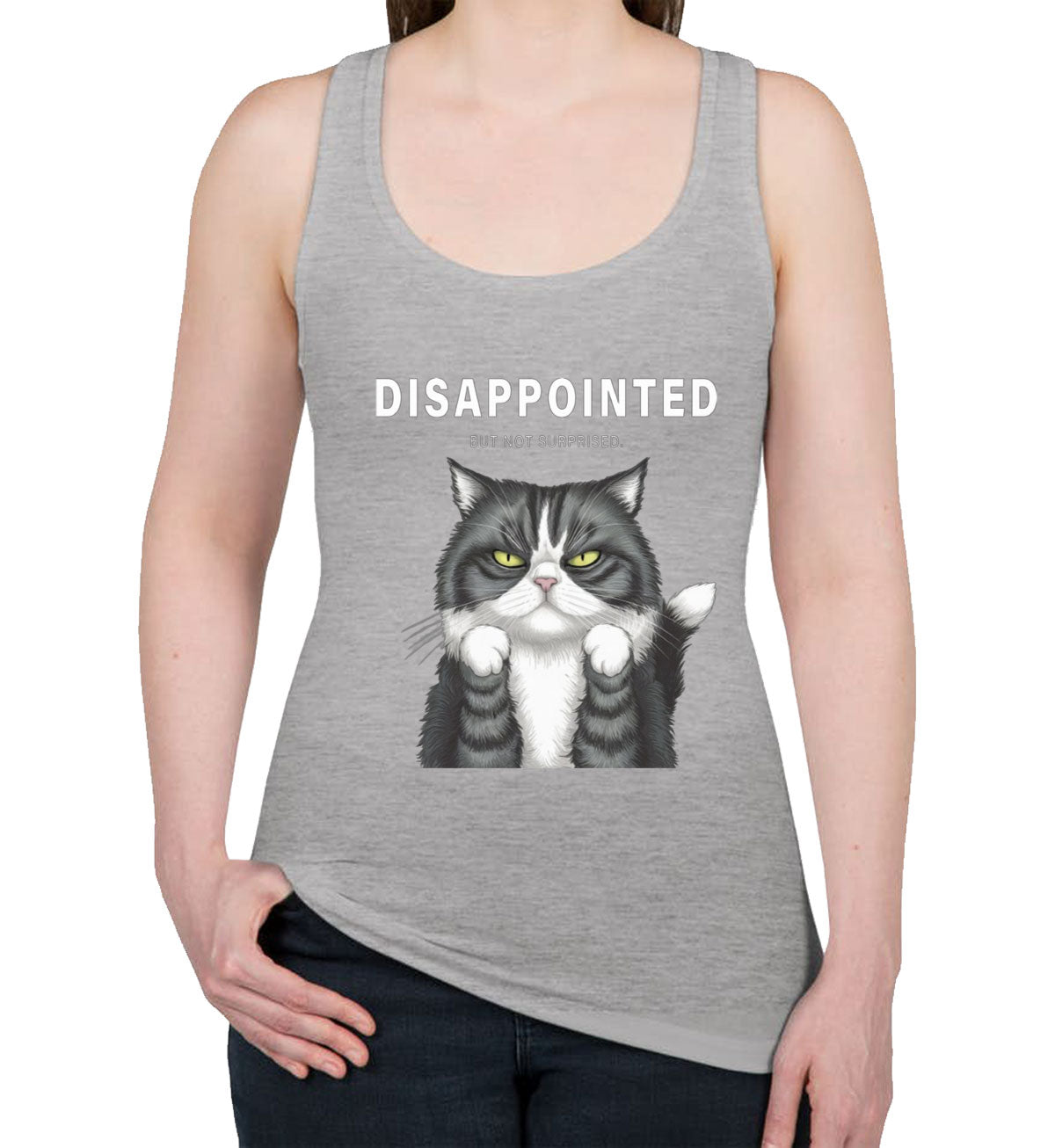 Disappointed Cat Women's Racerback Tank Top