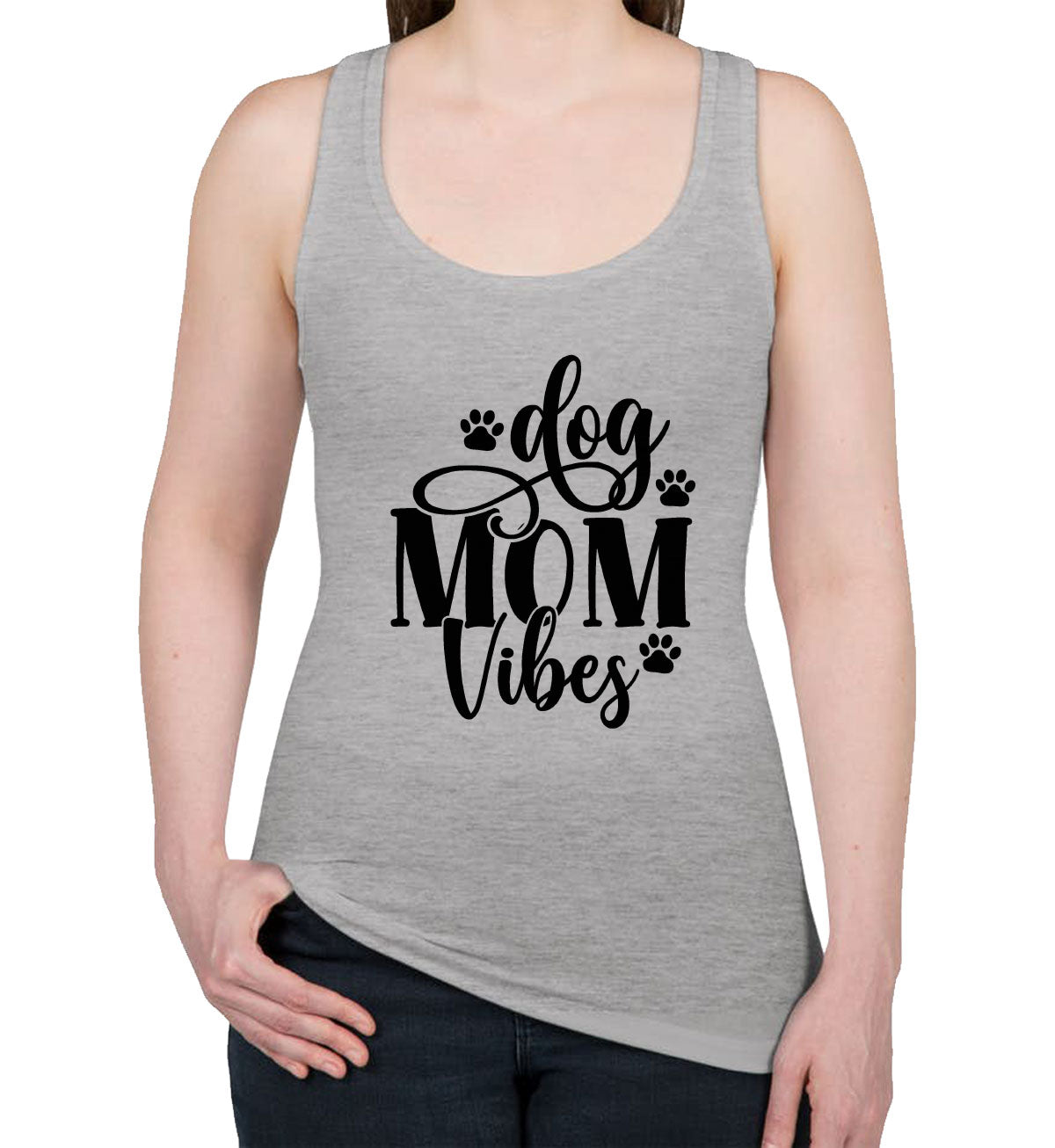 Dog Mom Vibes Women's Racerback Tank Top