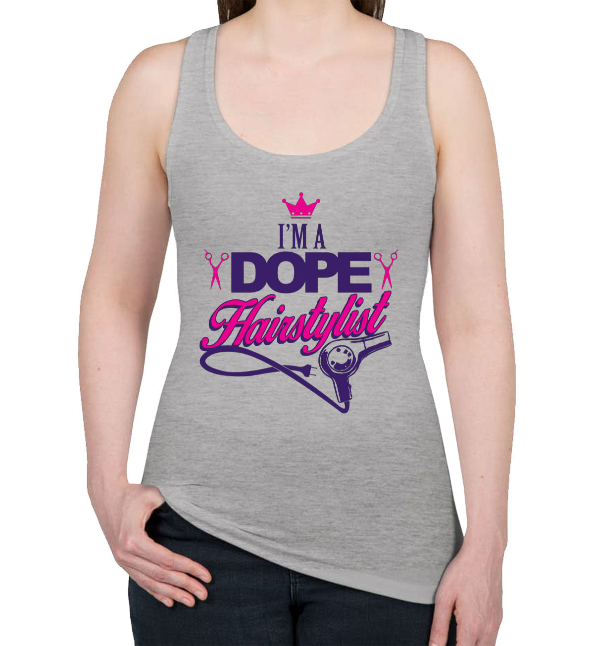 I'm A Dope Hairstylist Women's Racerback Tank Top