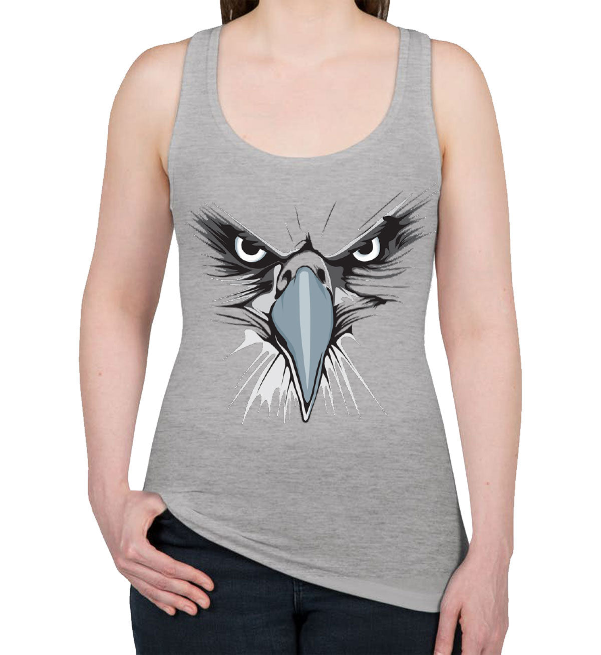 Eagle Face Women's Racerback Tank Top