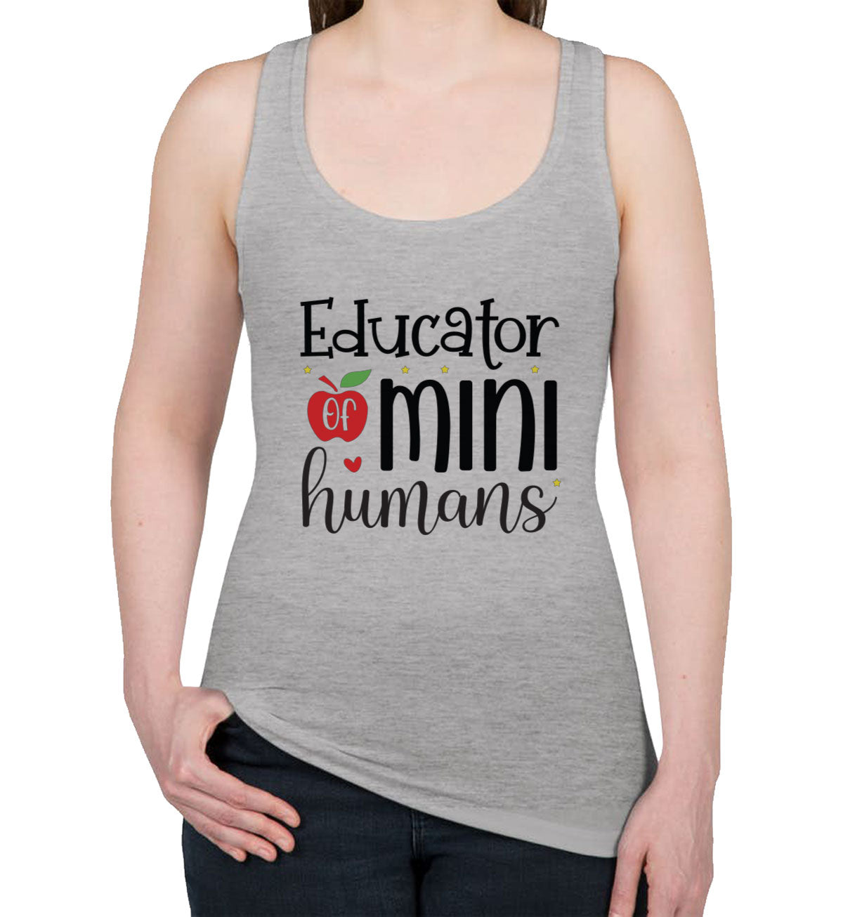 Educator Mini Humans Teacher Women's Racerback Tank Top