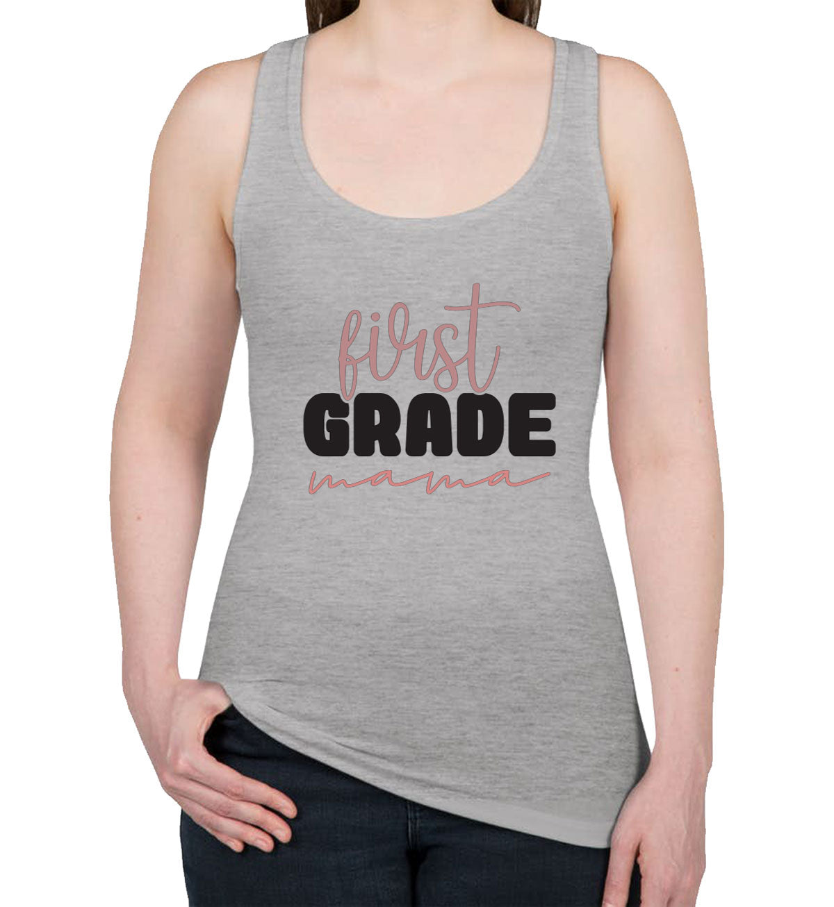 First Grade Mama Teacher Women's Racerback Tank Top