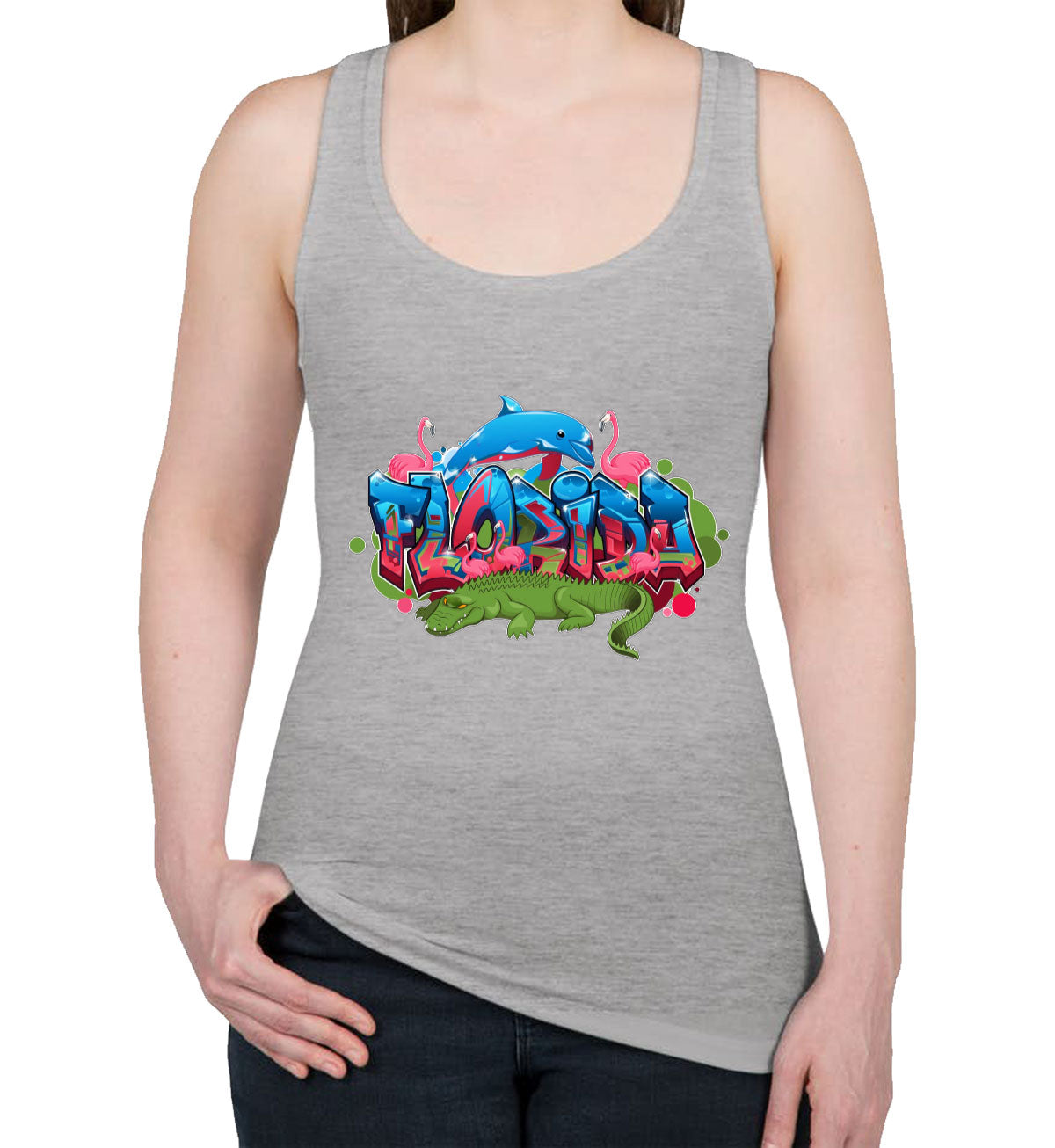 Florida Graffiti Women's Racerback Tank Top