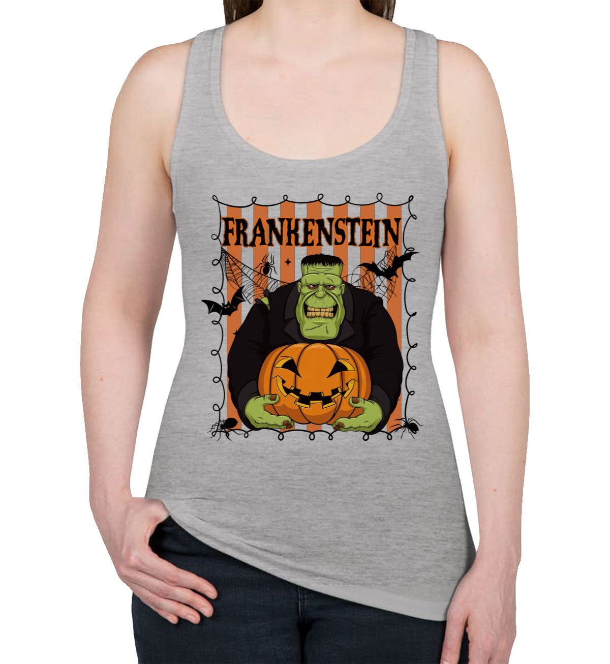 Frankenstein Horror Movie Character Halloween Women's Racerback Tank Top